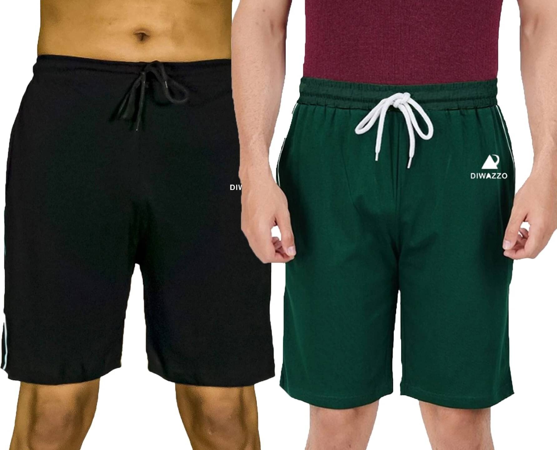 Diwazzo Multicolor Cotton Men's Shorts ( Pack of 2 )     			Diwazzo Multicolor Cotton Men's Shorts ( Pack of 2 )