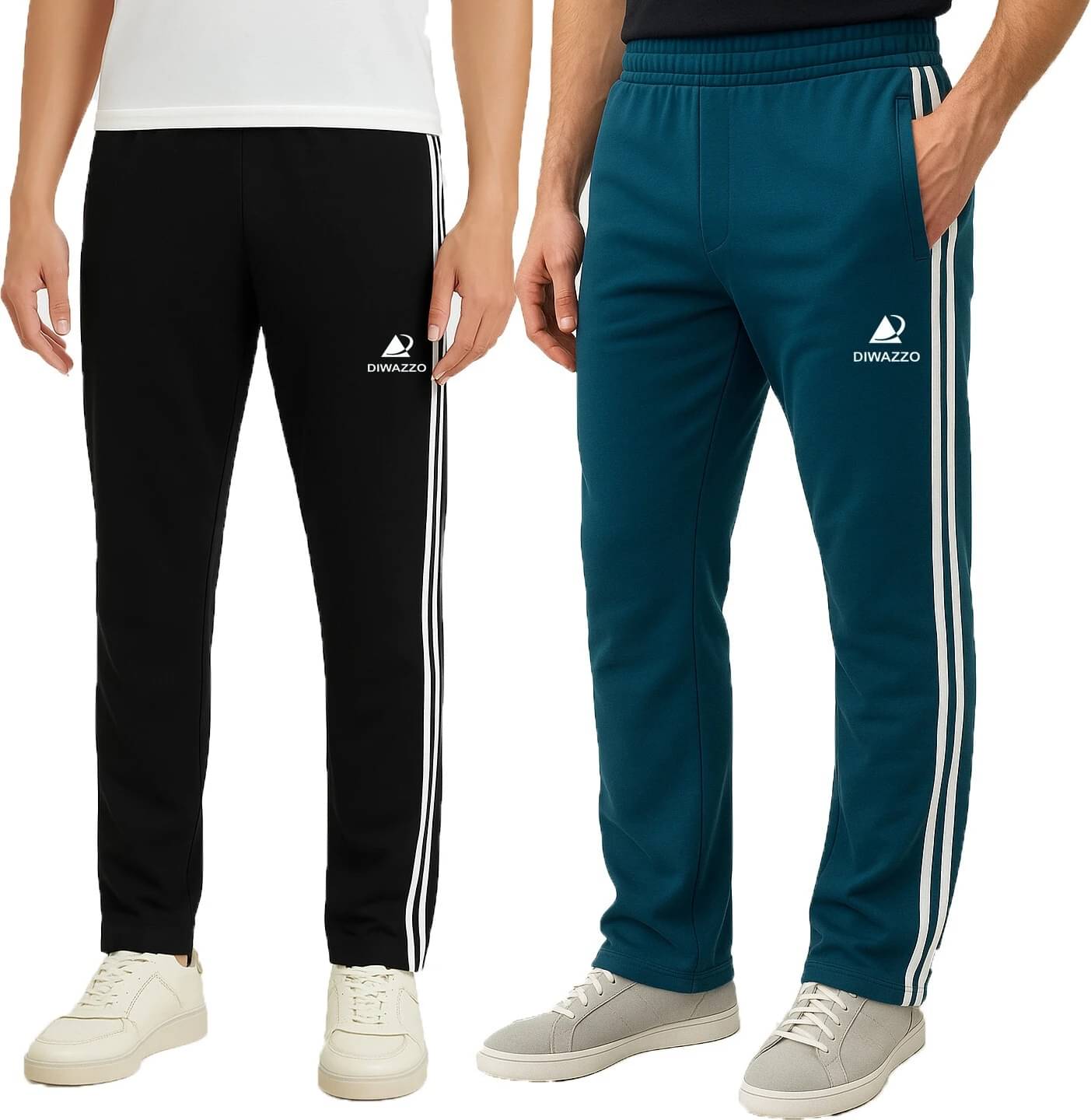 Diwazzo Multicolor Cotton Men's Trackpants ( Pack of 2 ) Diwazzo Multicolor Cotton Men's Trackpants ( Pack of 2 )