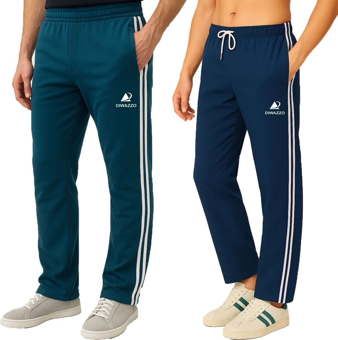     			Diwazzo Multicolor Cotton Men's Trackpants ( Pack of 2 )
