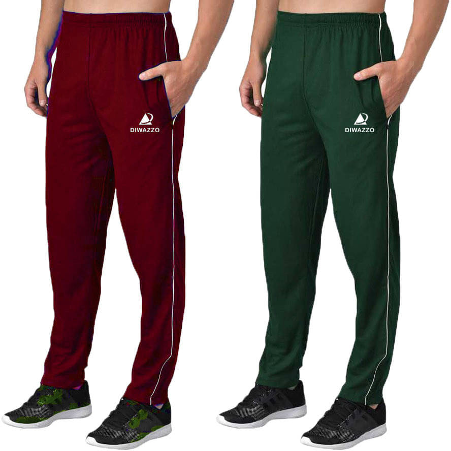 Diwazzo Multicolor Cotton Men's Trackpants ( Pack of 2 ) Diwazzo Multicolor Cotton Men's Trackpants ( Pack of 2 )