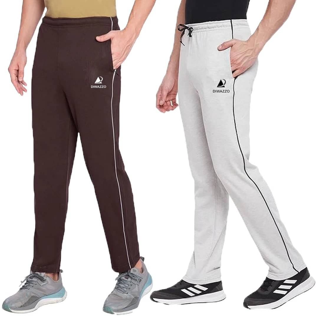    			Diwazzo Multicolor Cotton Men's Trackpants ( Pack of 2 )