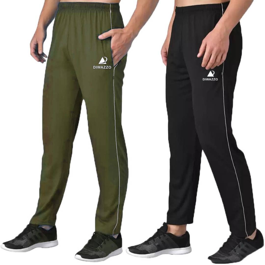 Diwazzo Multicolor Cotton Men's Trackpants ( Pack of 2 ) Diwazzo Multicolor Cotton Men's Trackpants ( Pack of 2 )