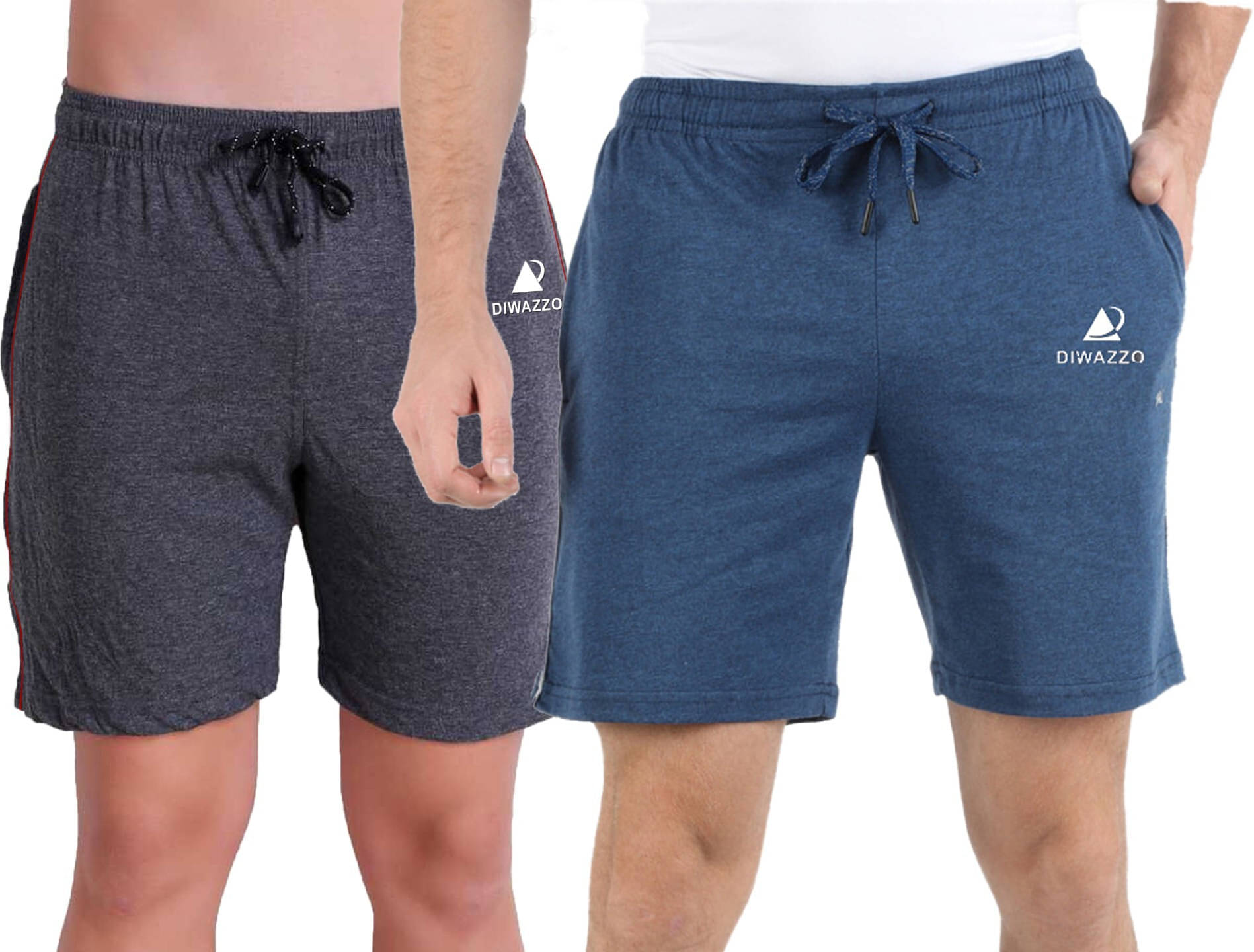     			Diwazzo Multicolor Cotton Men's Shorts ( Pack of 2 )