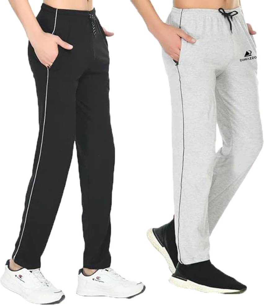 Diwazzo Multicolor Cotton Men's Trackpants ( Pack of 2 ) Diwazzo Multicolor Cotton Men's Trackpants ( Pack of 2 )