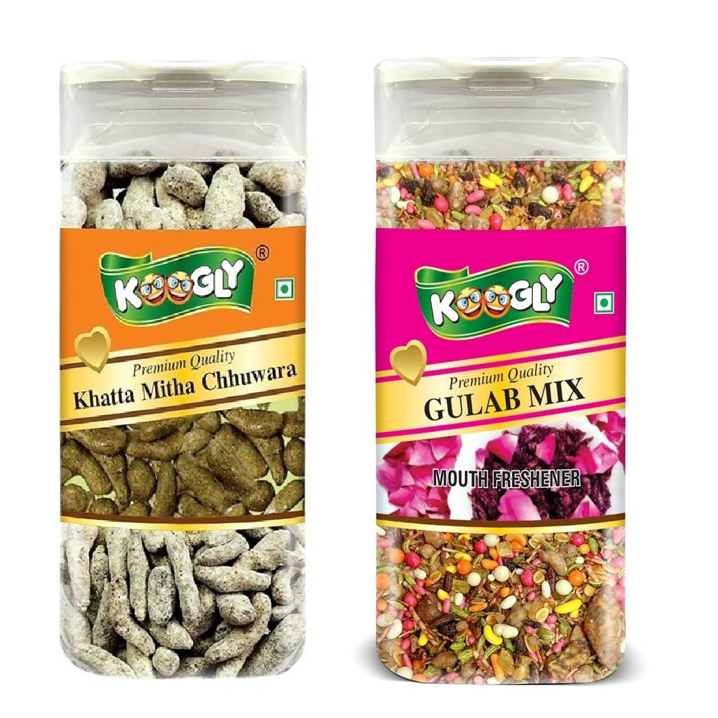 KOOGLY Khatta Mitha Chuhara+ Gulab Mix Hard Candies 420 gm KOOGLY Khatta Mitha Chuhara+ Gulab Mix Hard Candies 420 gm