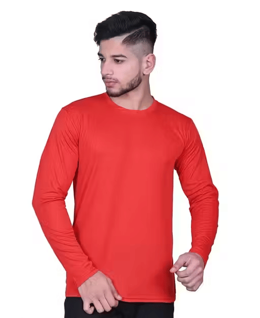     			Kashi Enterprises Men Polyester Regular Fit Solid T-Shirt ( Red )