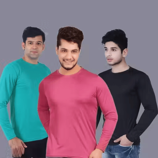 Kashi Enterprises Men Polyester Regular Fit Solid T-Shirt ( Multicolor ) Kashi Enterprises Men Polyester Regular Fit Solid T-Shirt ( Multicolor )