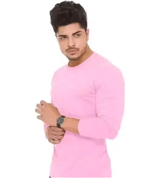 Kashi Enterprises Men Polyester Regular Fit Solid T-Shirt ( Pink ) Kashi Enterprises Men Polyester Regular Fit Solid T-Shirt ( Pink )