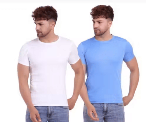 Kashi Enterprises Men Polyester Regular Fit Solid T-Shirt ( Multicolor1 ) Kashi Enterprises Men Polyester Regular Fit Solid T-Shirt ( Multicolor1 )