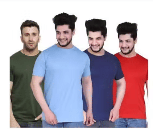 Kashi Enterprises Men Polyester Regular Fit Solid T-Shirt ( Multicolor ) Kashi Enterprises Men Polyester Regular Fit Solid T-Shirt ( Multicolor )