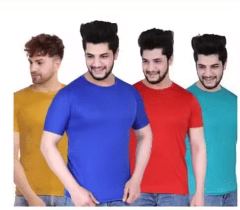    			Kashi Enterprises Men Polyester Regular Fit Solid T-Shirt ( Multicolor )