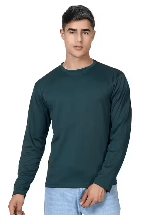 Kashi Enterprises Men Polyester Regular Fit Solid T-Shirt ( Dark Green ) Kashi Enterprises Men Polyester Regular Fit Solid T-Shirt ( Dark Green )