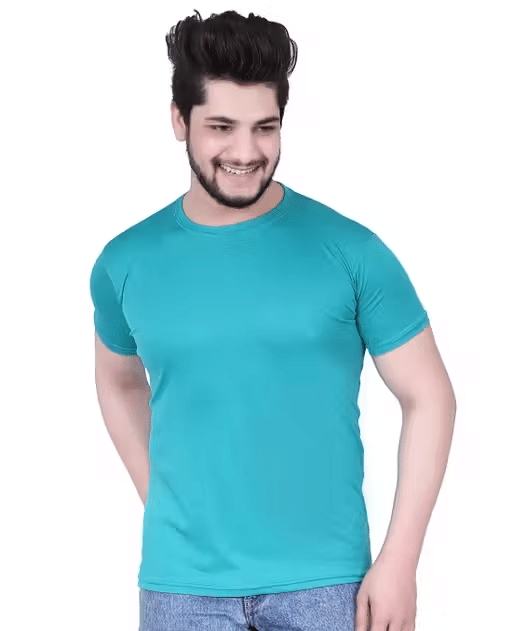 Kashi Enterprises Men Polyester Regular Fit Solid T-Shirt ( Sea Green ) Kashi Enterprises Men Polyester Regular Fit Solid T-Shirt ( Sea Green )