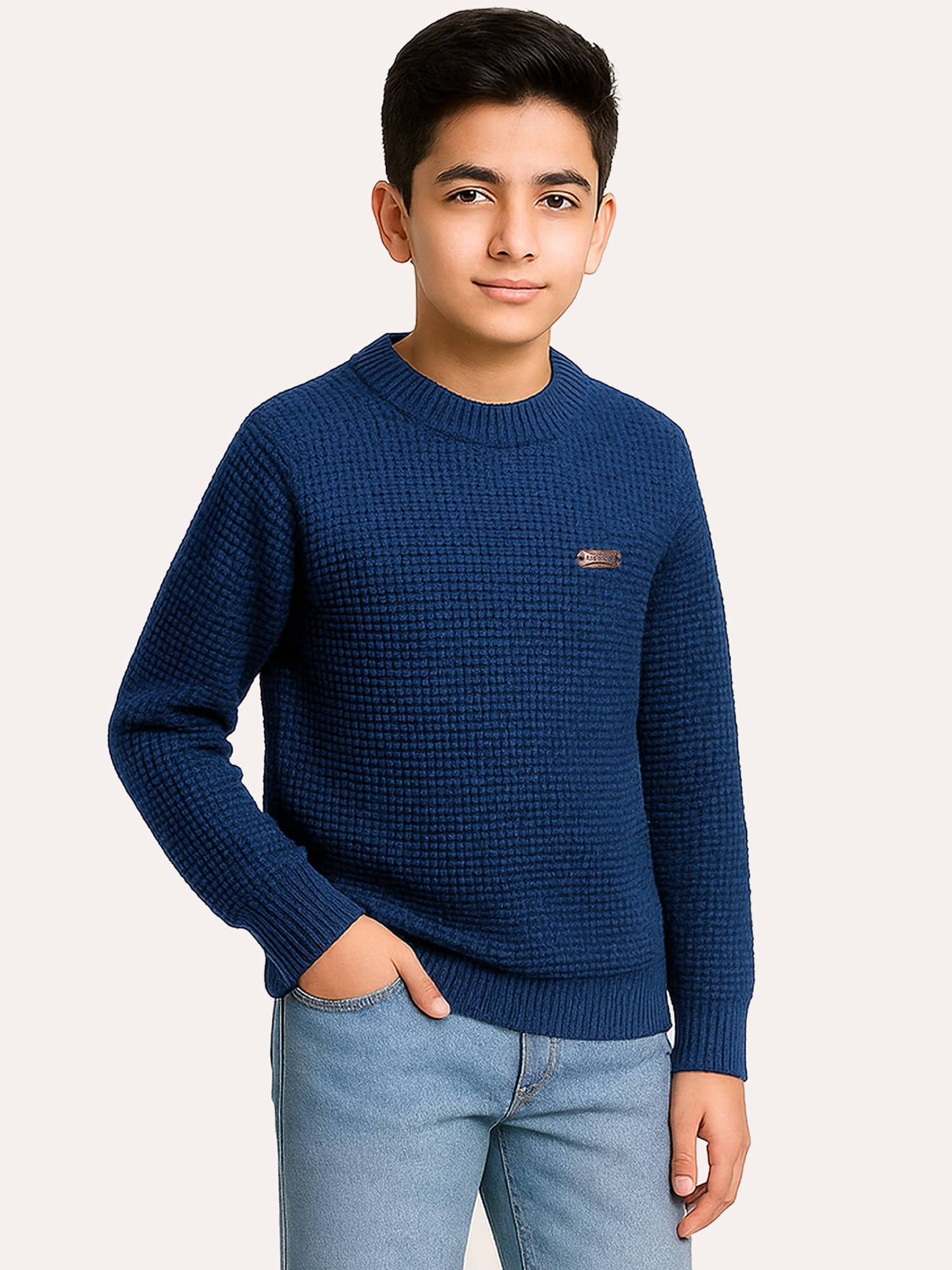     			Kuchipoo Pack of 1 Boys Cotton Blend Sweatshirt ( Navy )