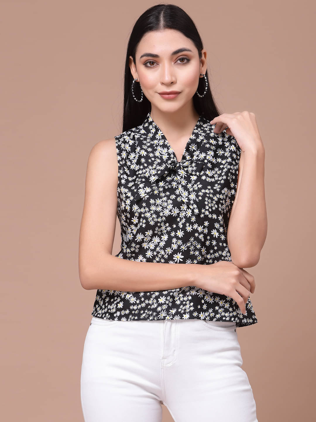 Oomph! Women's Crepe Regular Top ( Black ) Oomph! Women's Crepe Regular Top ( Black )
