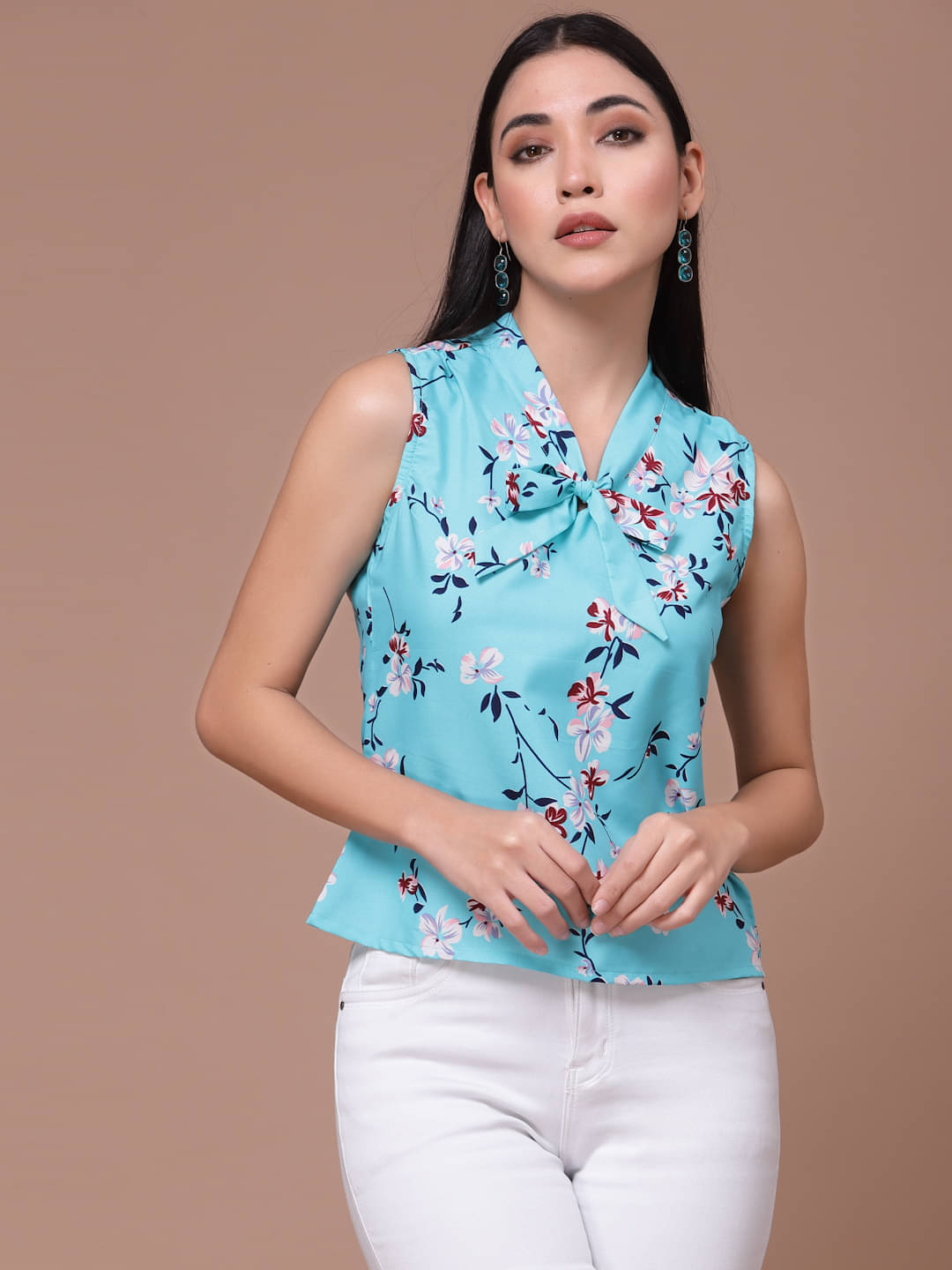 Oomph! Women's Crepe Regular Top ( Green ) Oomph! Women's Crepe Regular Top ( Green )