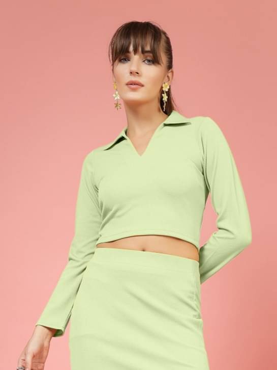     			Oomph! Women's Lycra Regular Top ( Green )