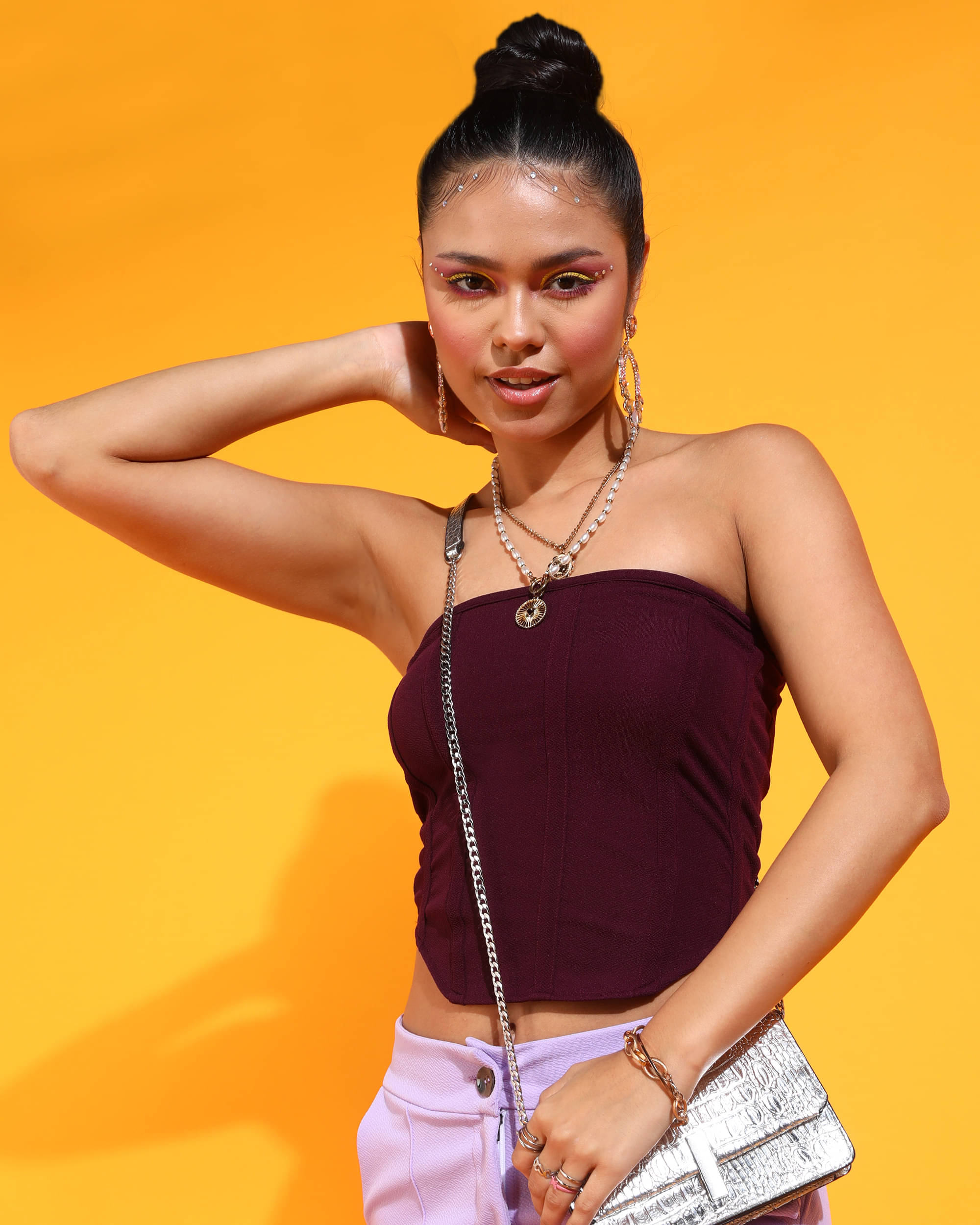 Oomph! Women's Polyester Tank Top ( Purple )     			Oomph! Women's Polyester Tank Top ( Purple )