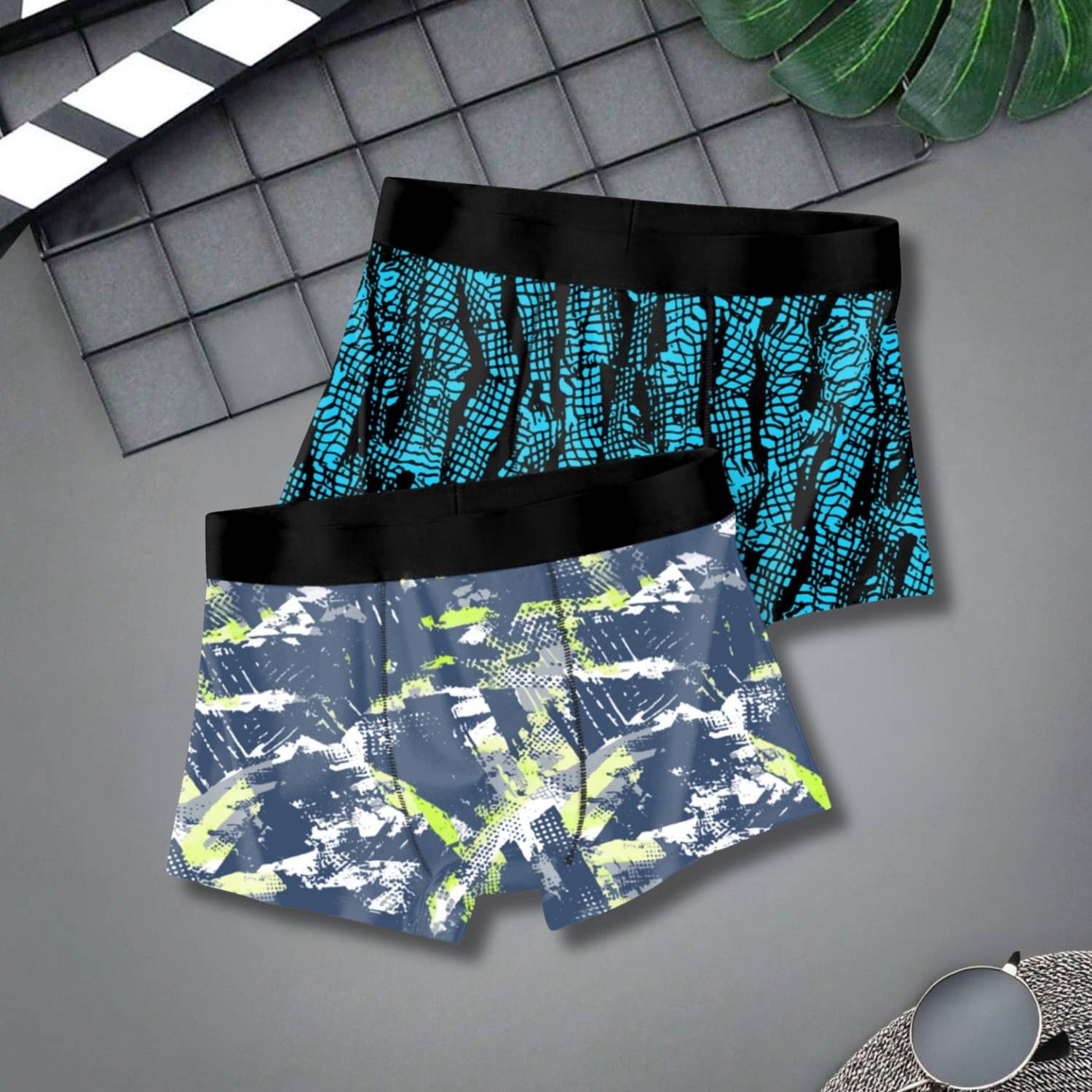 PANICIA Pack of 2 Nylon Trunks For Men's ( Multicolor )     			PANICIA Pack of 2 Nylon Trunks For Men's ( Multicolor )