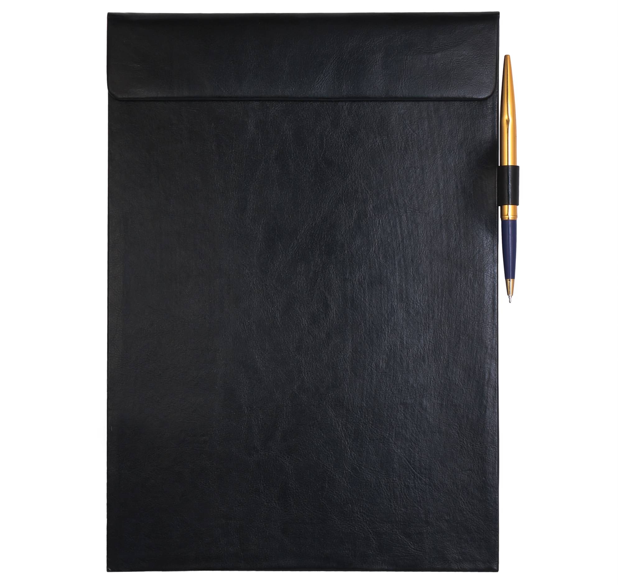     			Rasper Black Extra Soft Premium Leather Clipboard Exam Pad Document Holder for Business Meeting Magnetic Writing Pad with Pen Holder Drawing Signature Conference Pad A4 (14x10 Inches / 35.5x25.5 Cms)