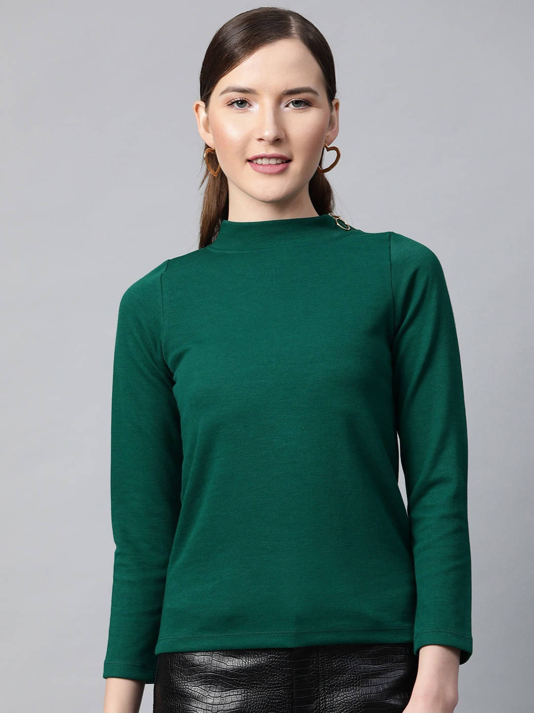     			Sassafras Women's Cotton Blend Regular Top ( Green )