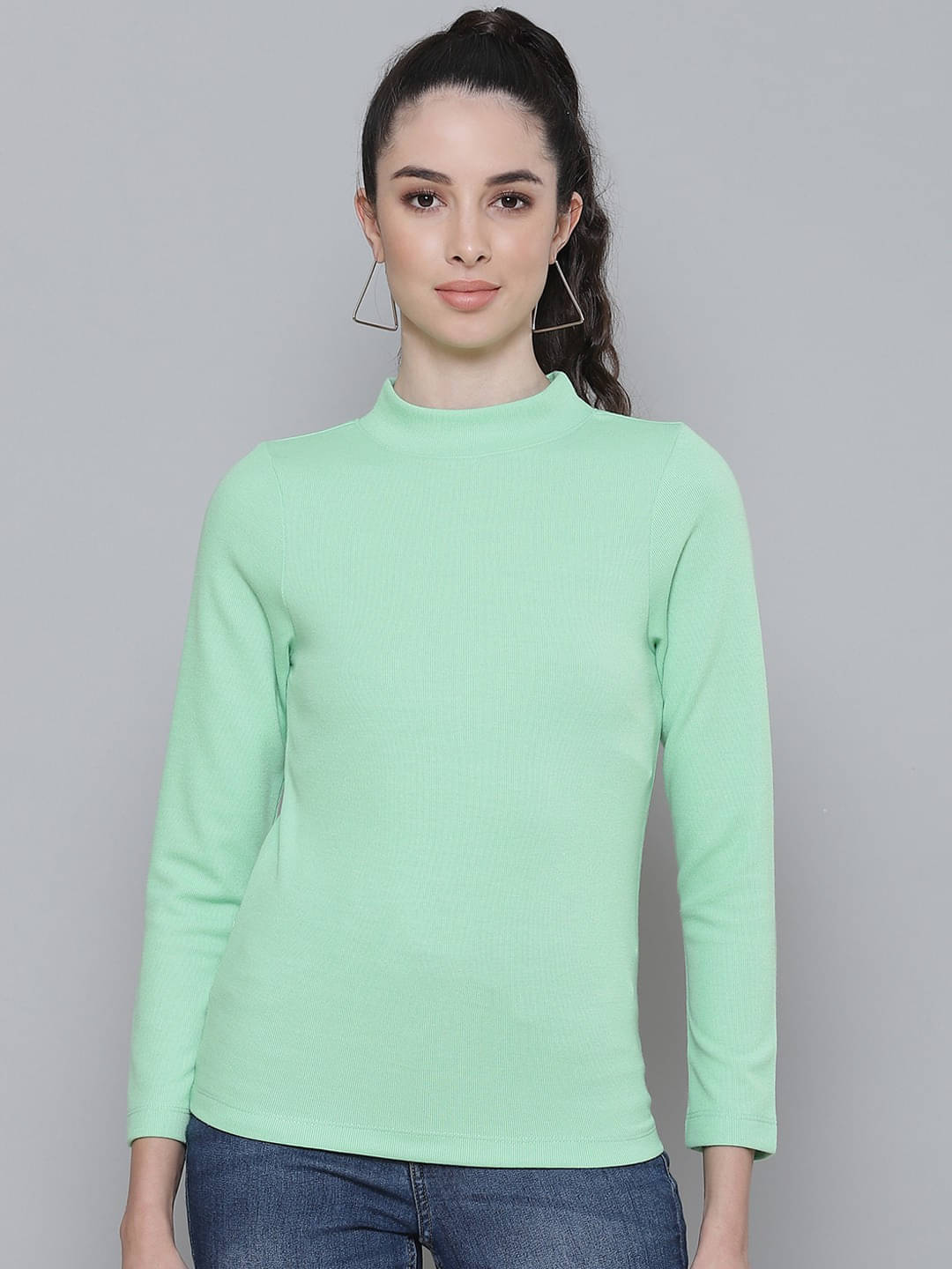 Sassafras Women's Cotton Blend Regular Top ( Green ) Sassafras Women's Cotton Blend Regular Top ( Green )