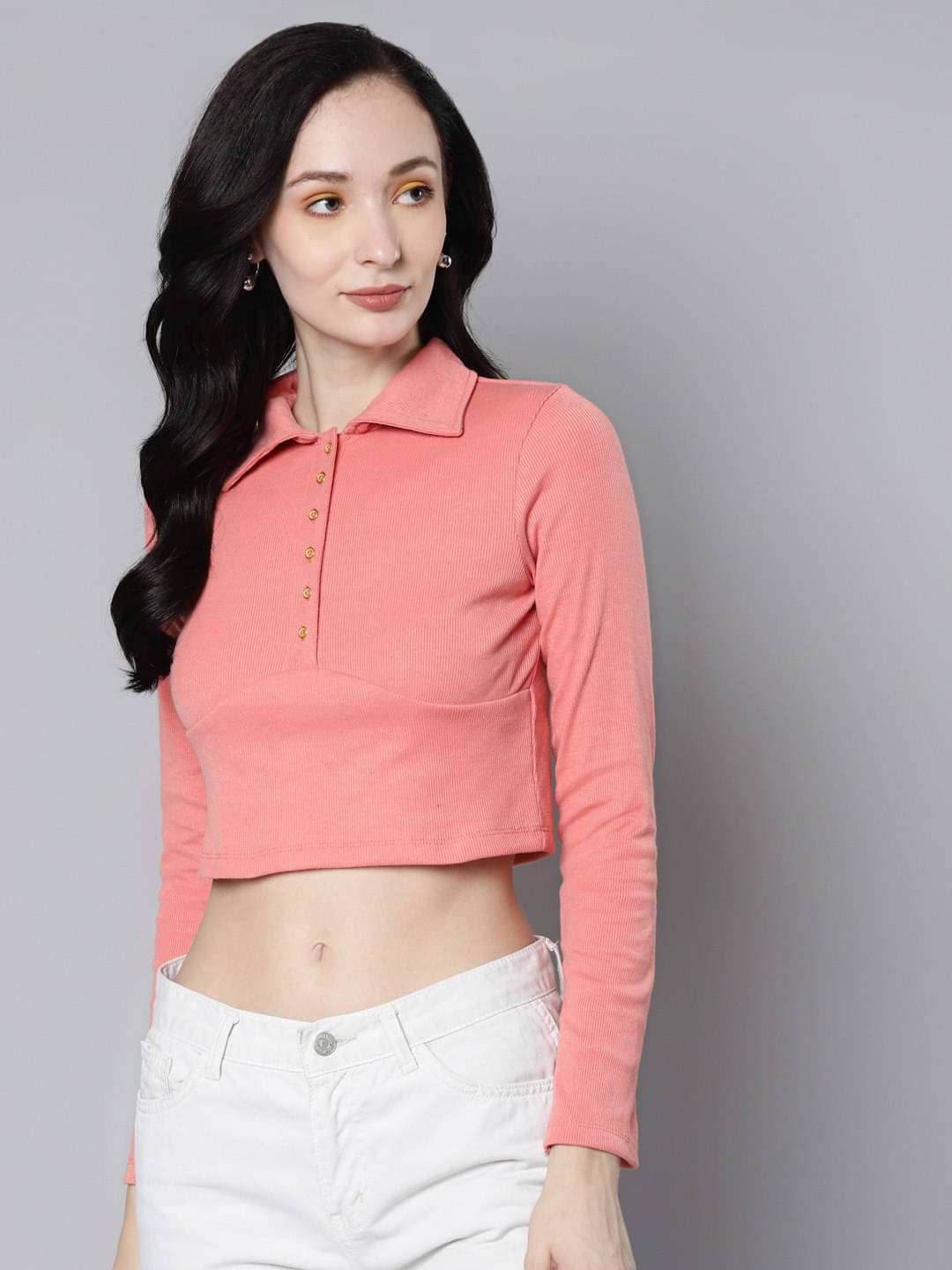 Sassafras Women's Polyester Crop Top ( Orange ) Sassafras Women's Polyester Crop Top ( Orange )