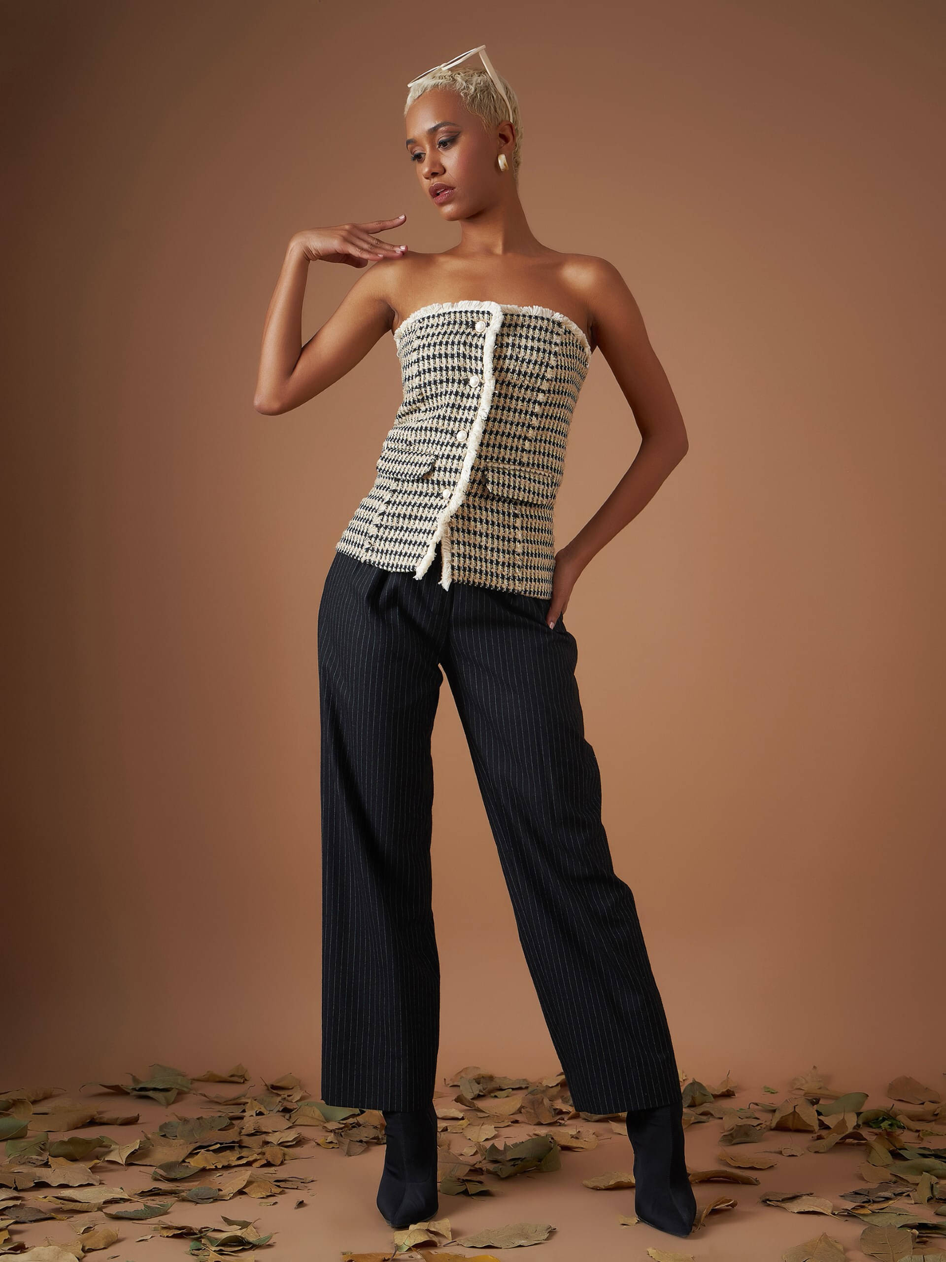 Sassafras Women's Polyester Regular Top ( Beige ) Sassafras Women's Polyester Regular Top ( Beige )