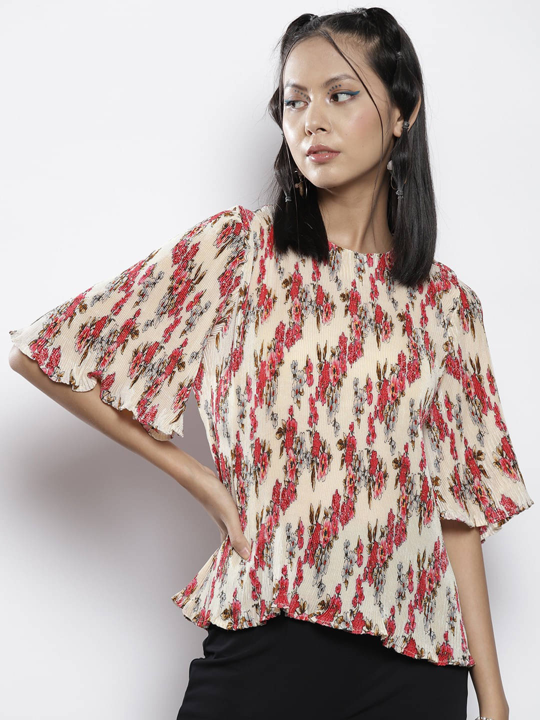     			Sassafras Women's Polyester Regular Top ( Red )
