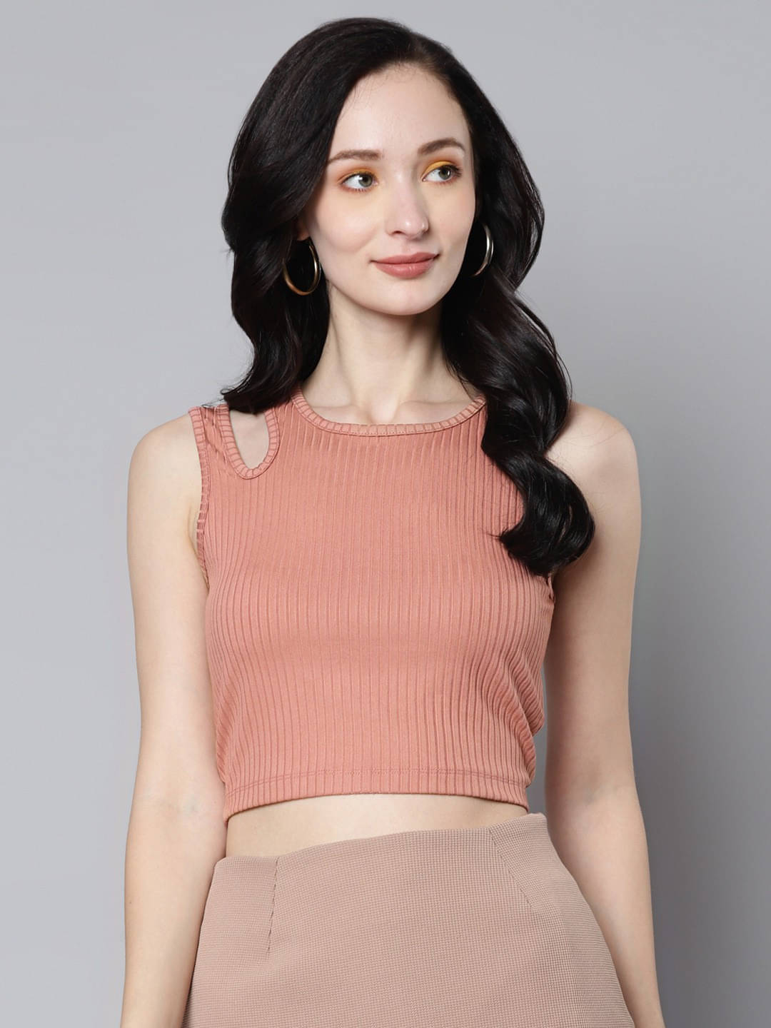 Sassafras Women's Viscose Rayon Crop Top ( Yellow ) Sassafras Women's Viscose Rayon Crop Top ( Yellow )