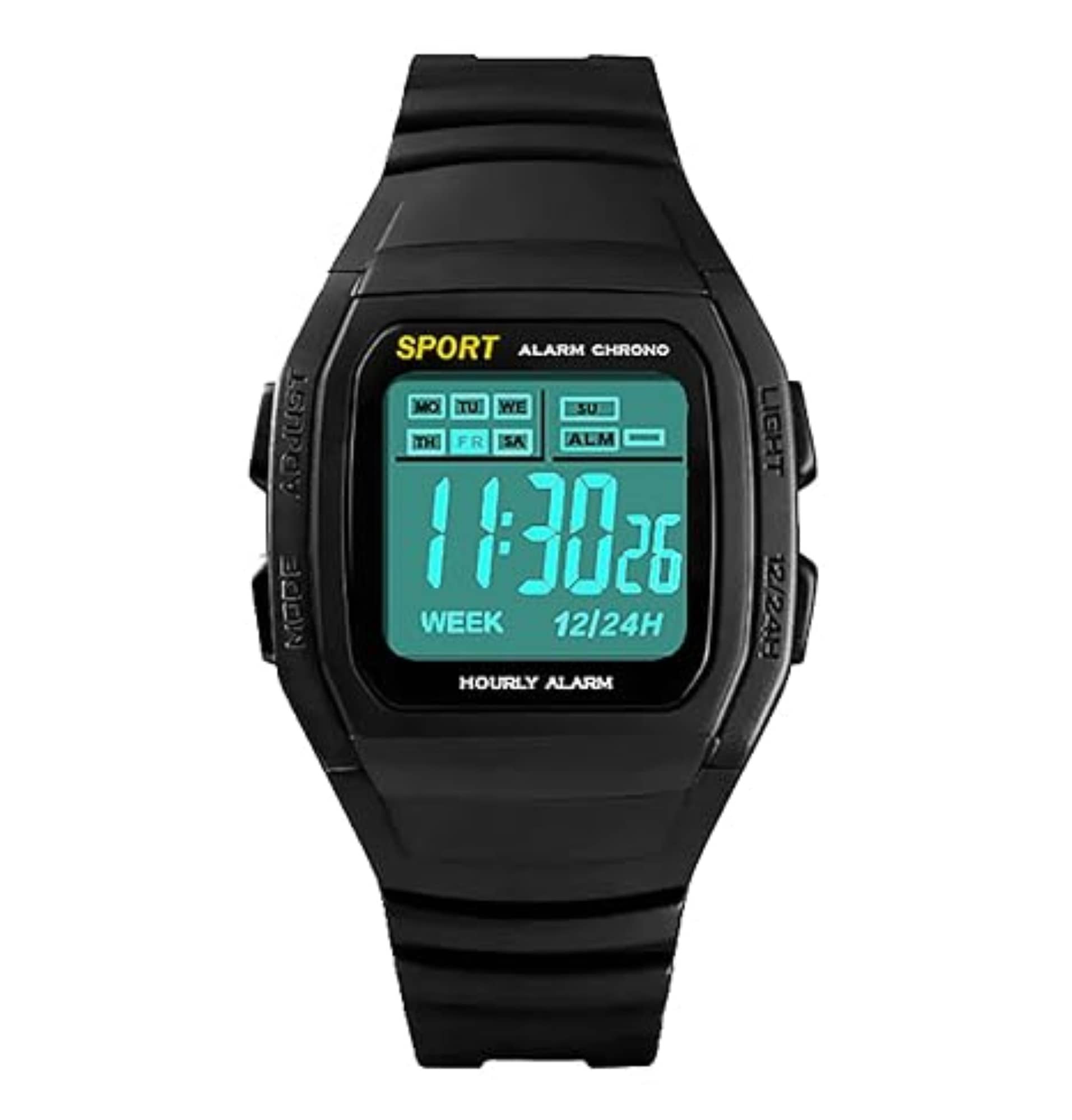 Svats Black Silicon Digital Men's Watch