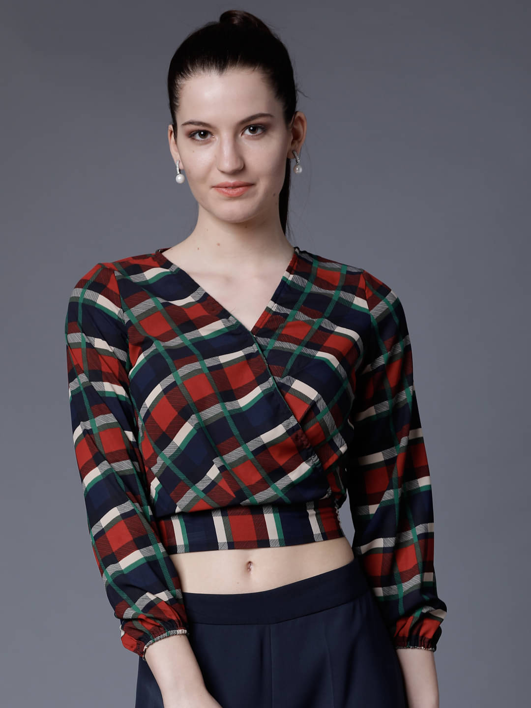     			Tokyo Talkies Women's Polyester Crop Top ( Rust )