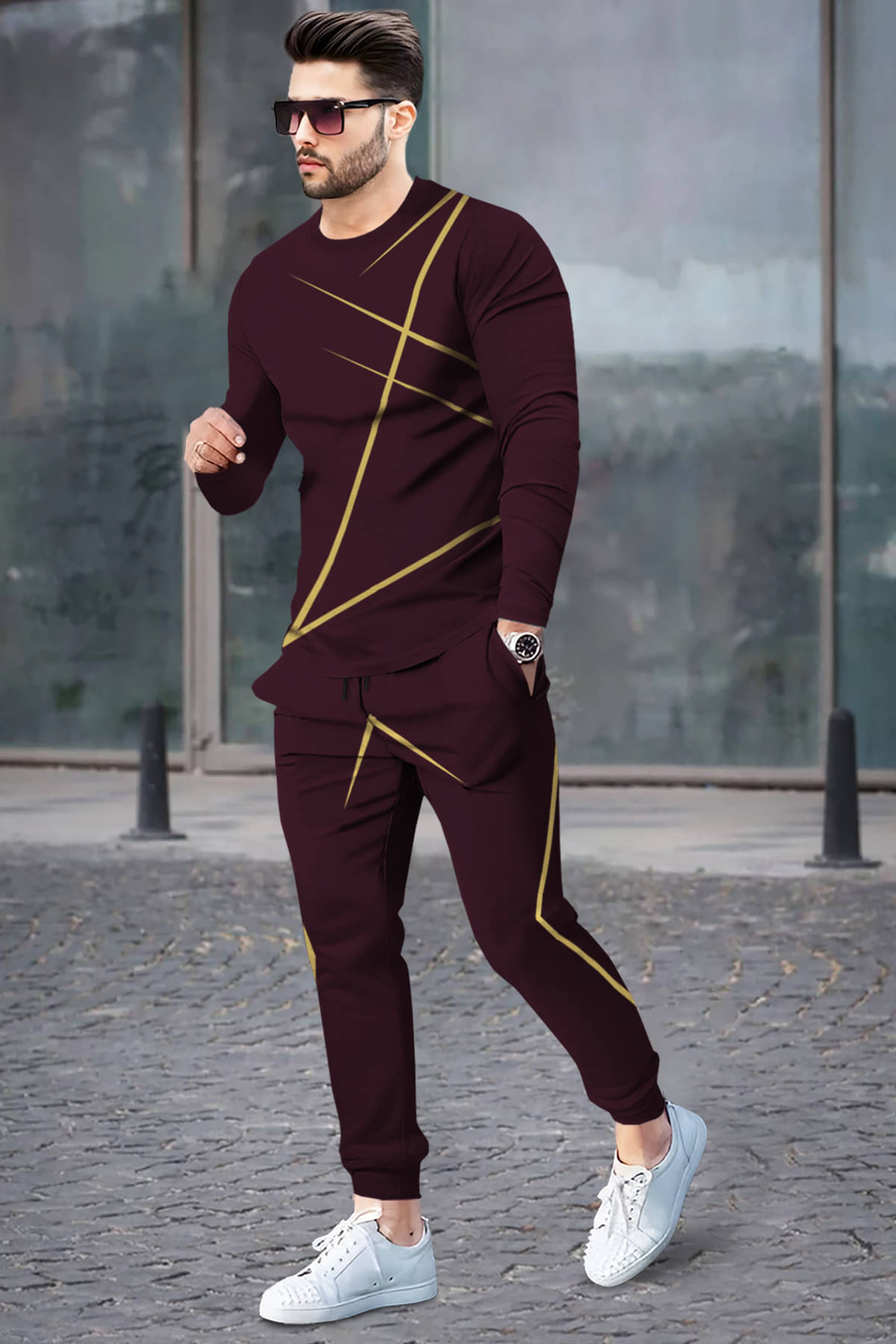 Tripr Men's T-shirt With Joggers Co-Ords Set ( Pack of 1 , Maroon ) Tripr Men's T-shirt With Joggers Co-Ords Set ( Pack of 1 , Maroon )