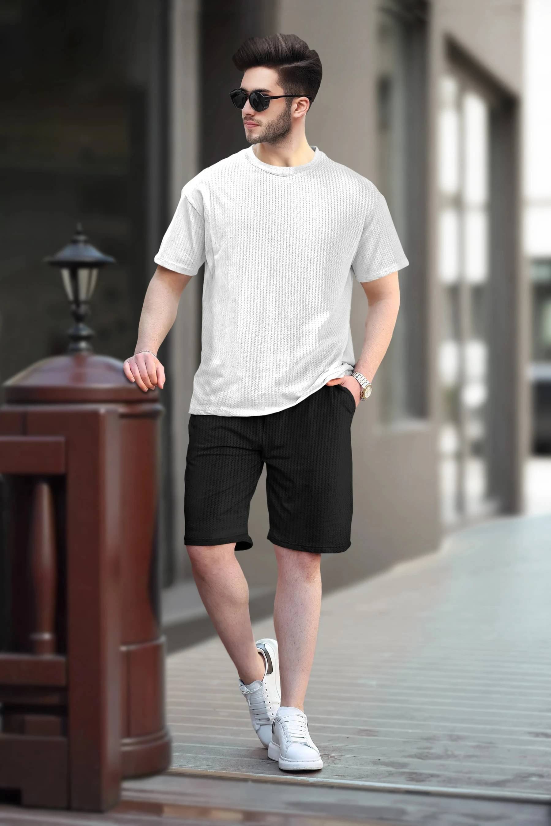 Tripr Men's T-shirt With Shorts Co-Ords Set ( Pack of 1 , Multicolor 7 ) Tripr Men's T-shirt With Shorts Co-Ords Set ( Pack of 1 , Multicolor 7 )