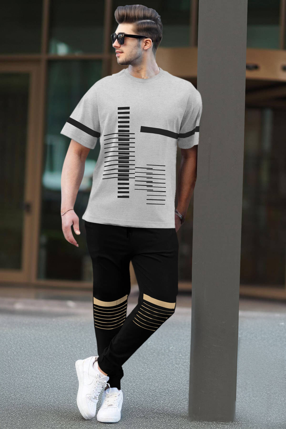    			Tripr Men's T-shirt With Joggers Co-Ords Set ( Pack of 1 , Multicolor )