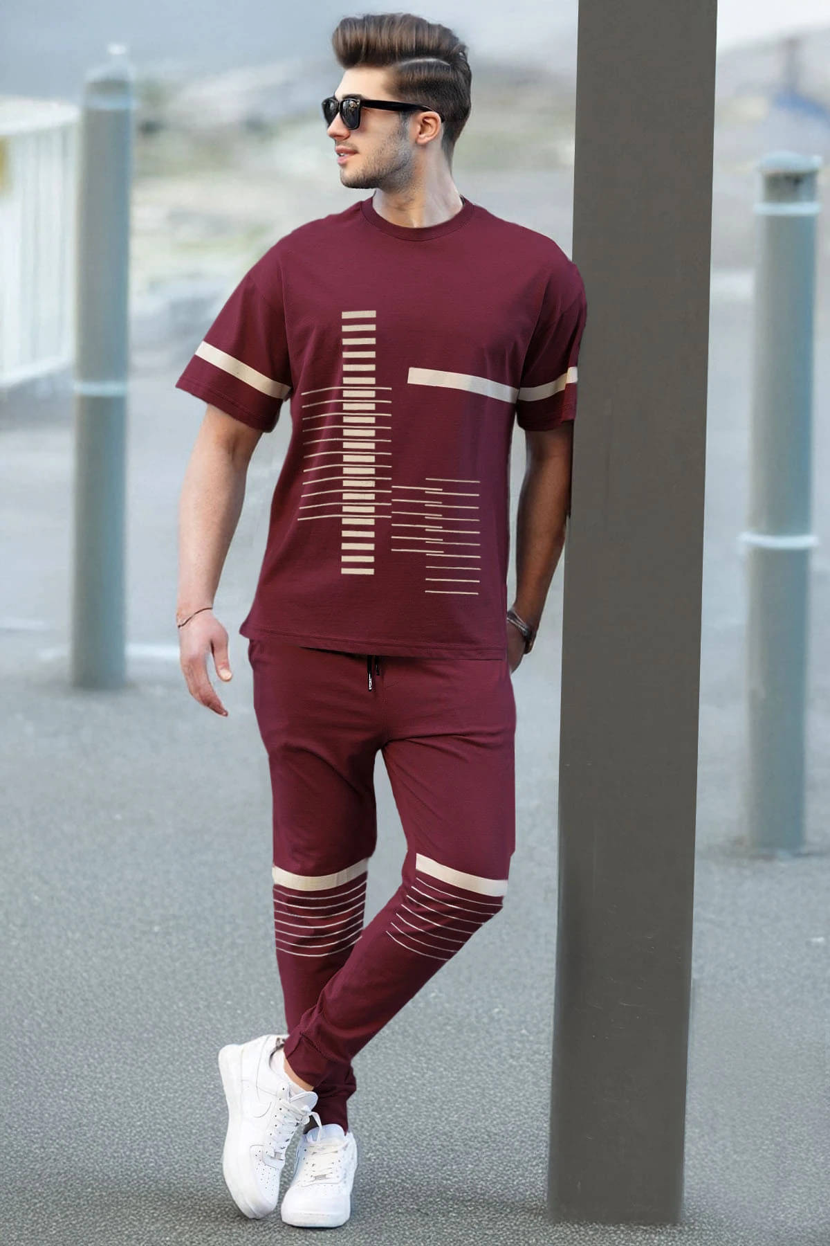 Tripr Men's T-shirt With Joggers Co-Ords Set ( Pack of 1 , Maroon ) Tripr Men's T-shirt With Joggers Co-Ords Set ( Pack of 1 , Maroon )