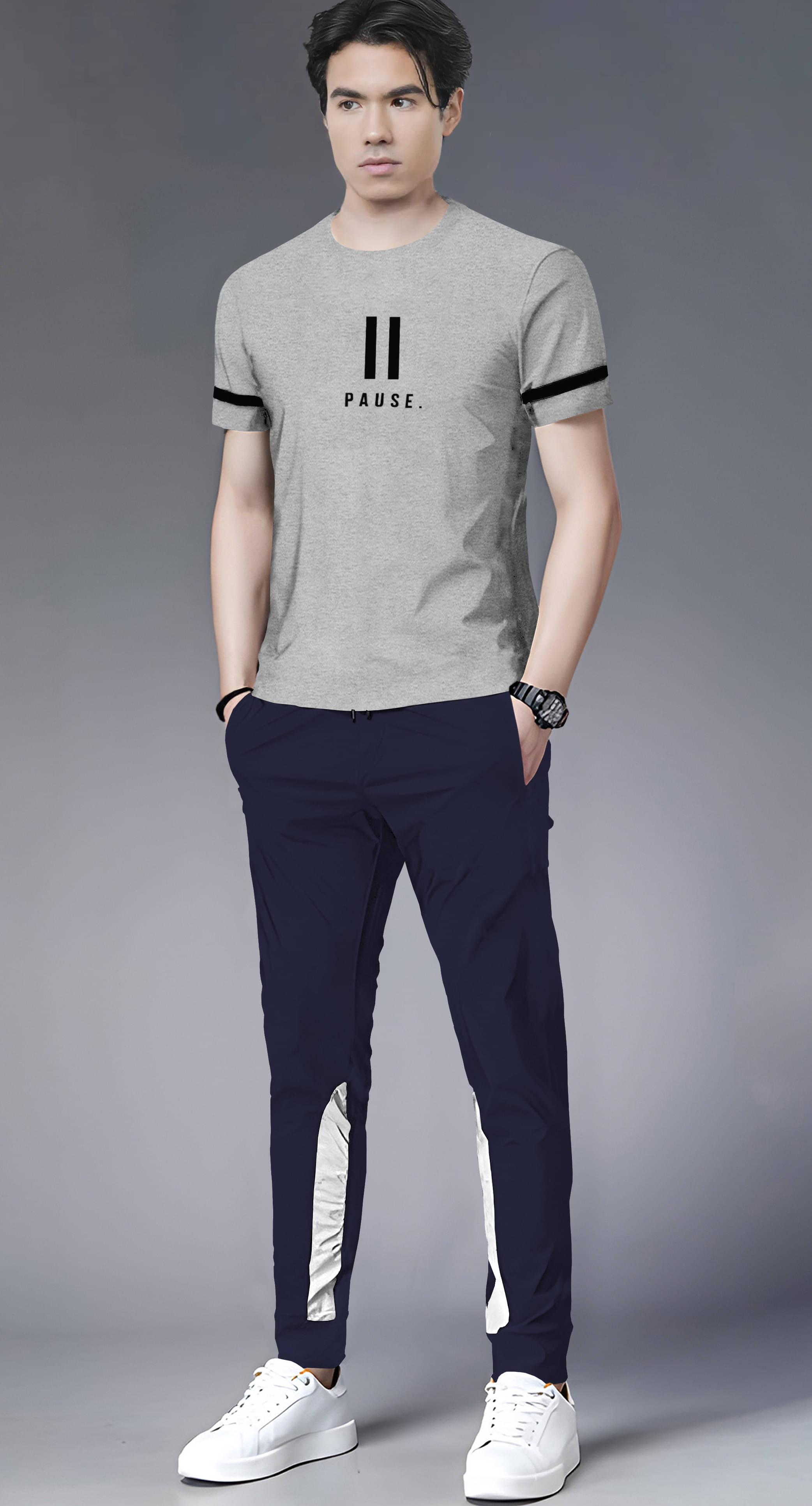     			Tripr Men's T-shirt With Joggers Co-Ords Set ( Pack of 1 , Multicolor 8 )