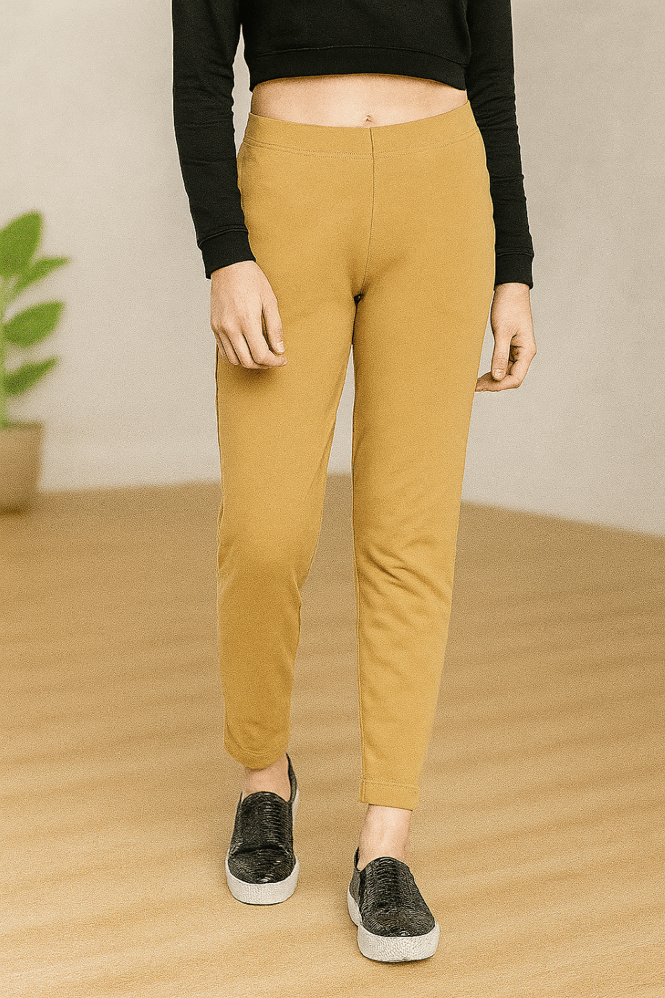     			Dollar Missy Pack of 1 Cotton Blend Women Straight Pant ( Nude )