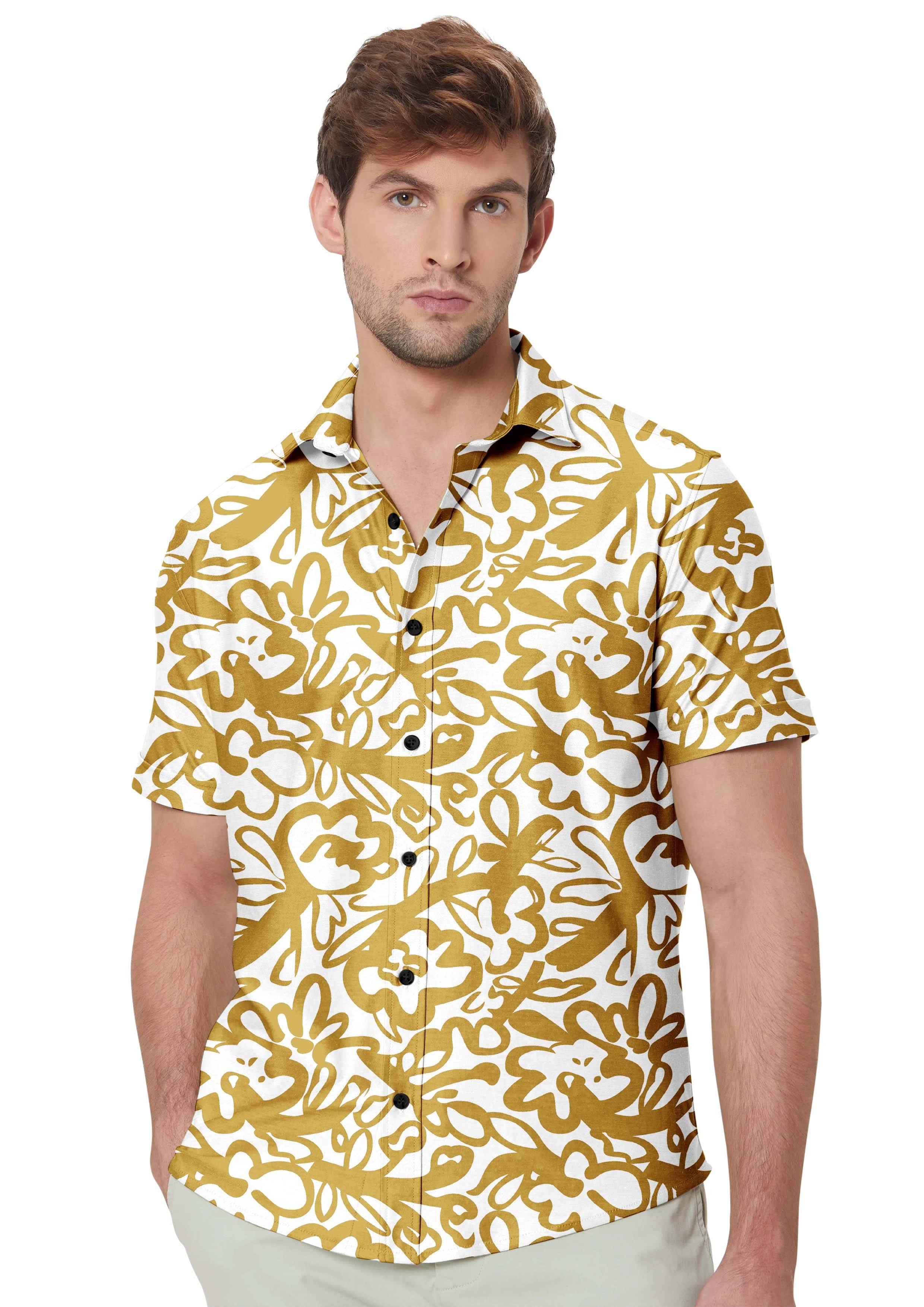 FTX Polyester Regular Fit Printed Half Sleeves Men's Casual Shirt - Mustard ( Pack of 1 ) FTX Polyester Regular Fit Printed Half Sleeves Men's Casual Shirt - Mustard ( Pack of 1 )