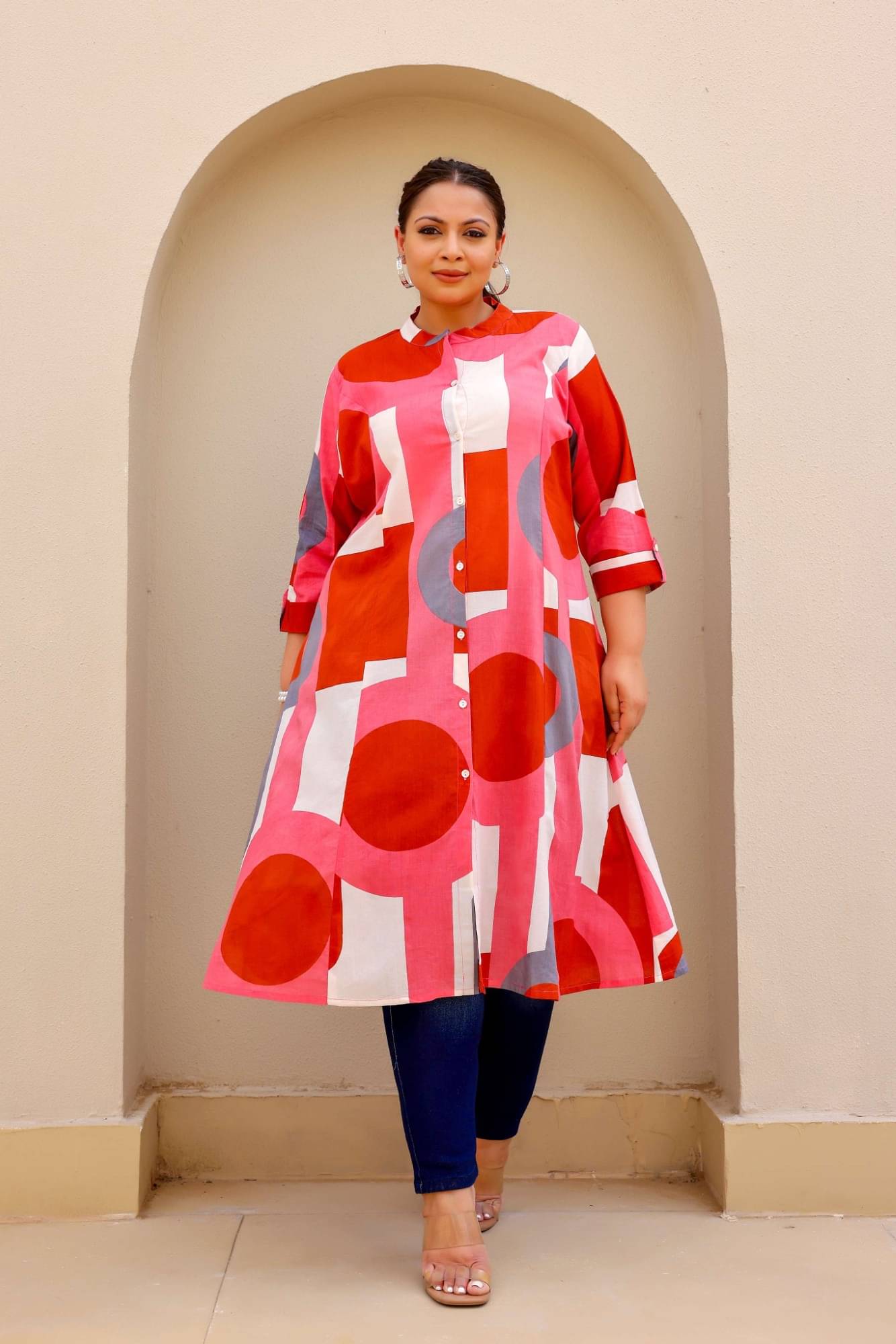     			Flavia Creation Women Cotton Printed A-line Kurti ( Multicolor )