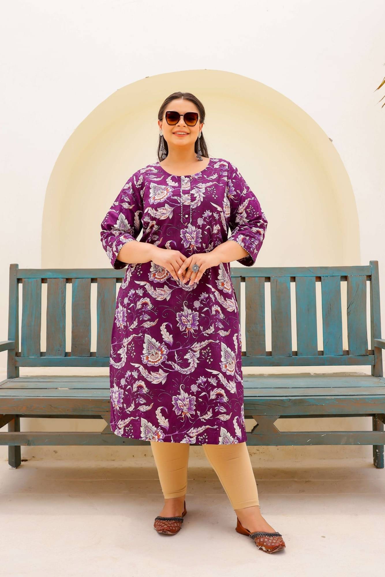 Flavia Creation Women Cotton Printed A-line Kurti ( Multicolor )     			Flavia Creation Women Cotton Printed A-line Kurti ( Multicolor )