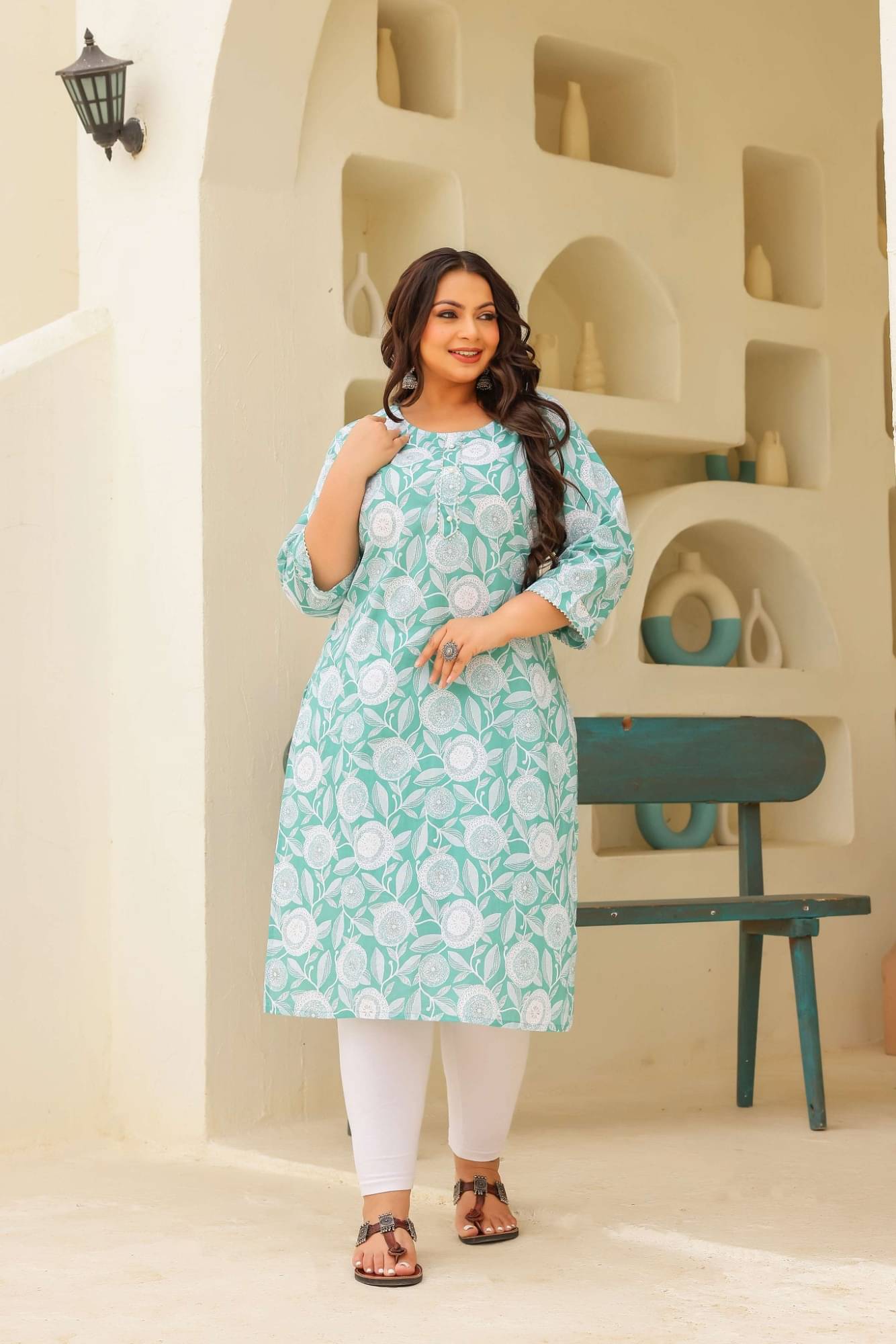 Flavia Creation Women Cotton Printed A-line Kurti ( Multicolor ) Flavia Creation Women Cotton Printed A-line Kurti ( Multicolor )
