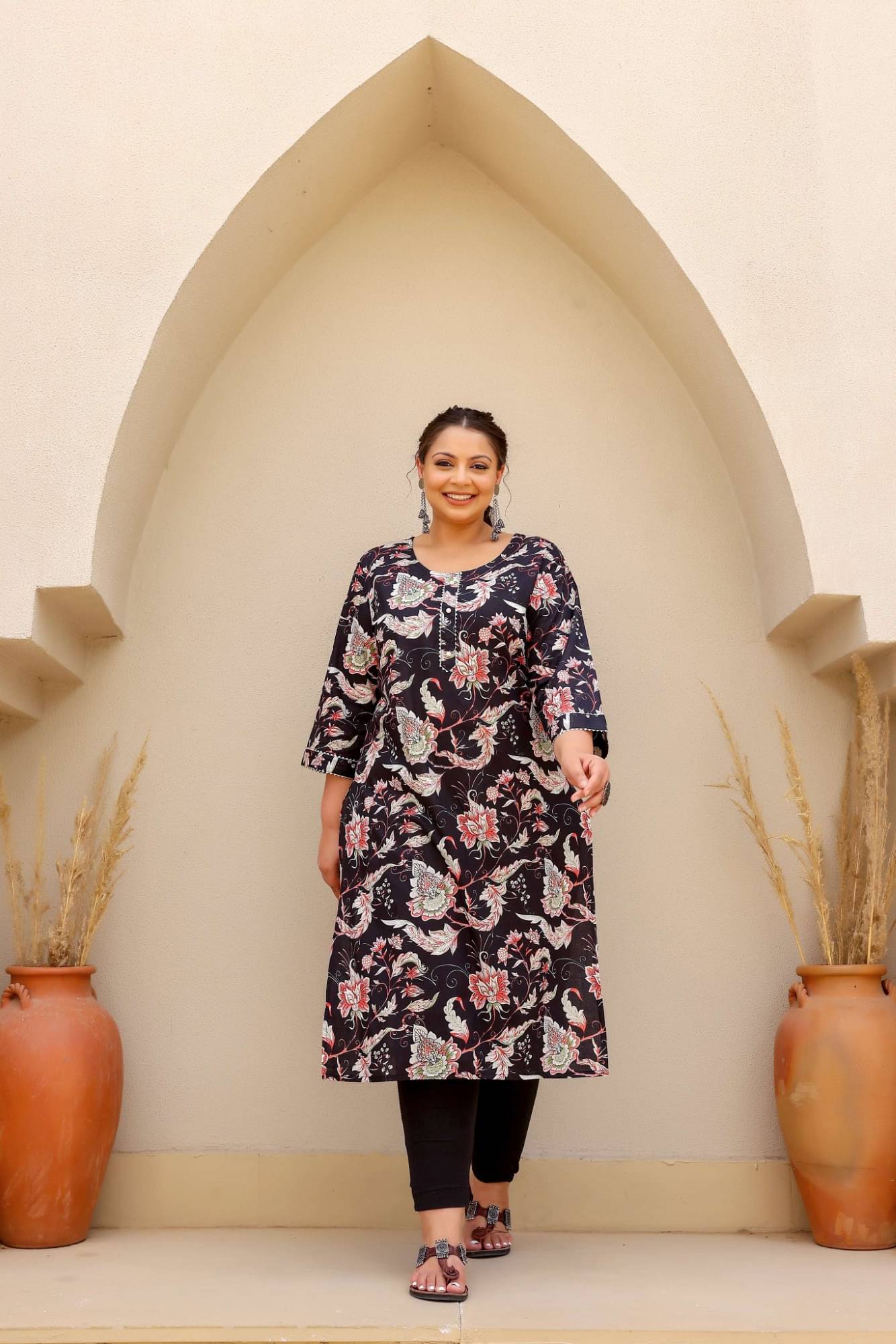     			Flavia Creation Women Cotton Printed A-line Kurti ( Multicolor )