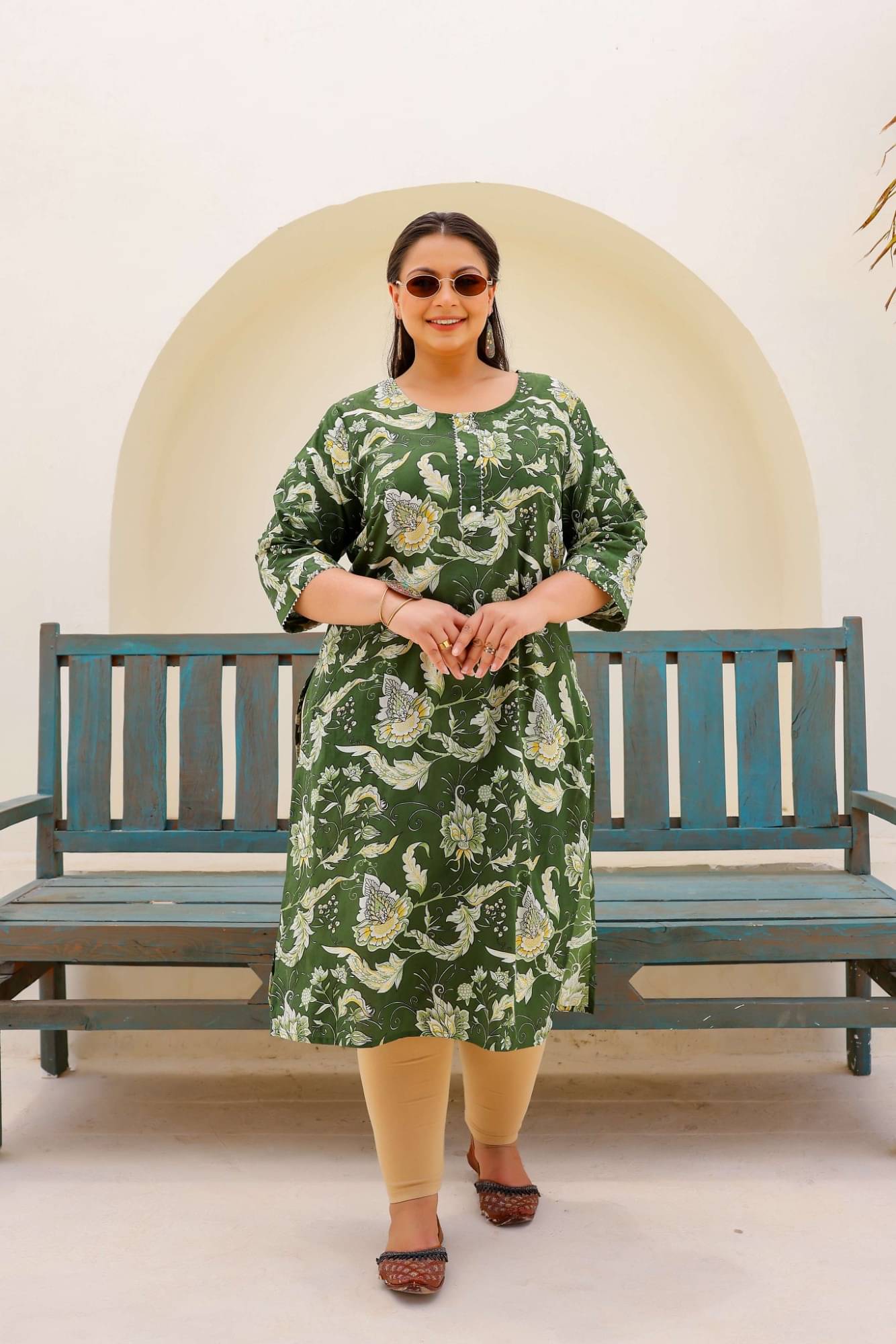Flavia Creation Women Cotton Printed A-line Kurti ( Multicolor ) Flavia Creation Women Cotton Printed A-line Kurti ( Multicolor )