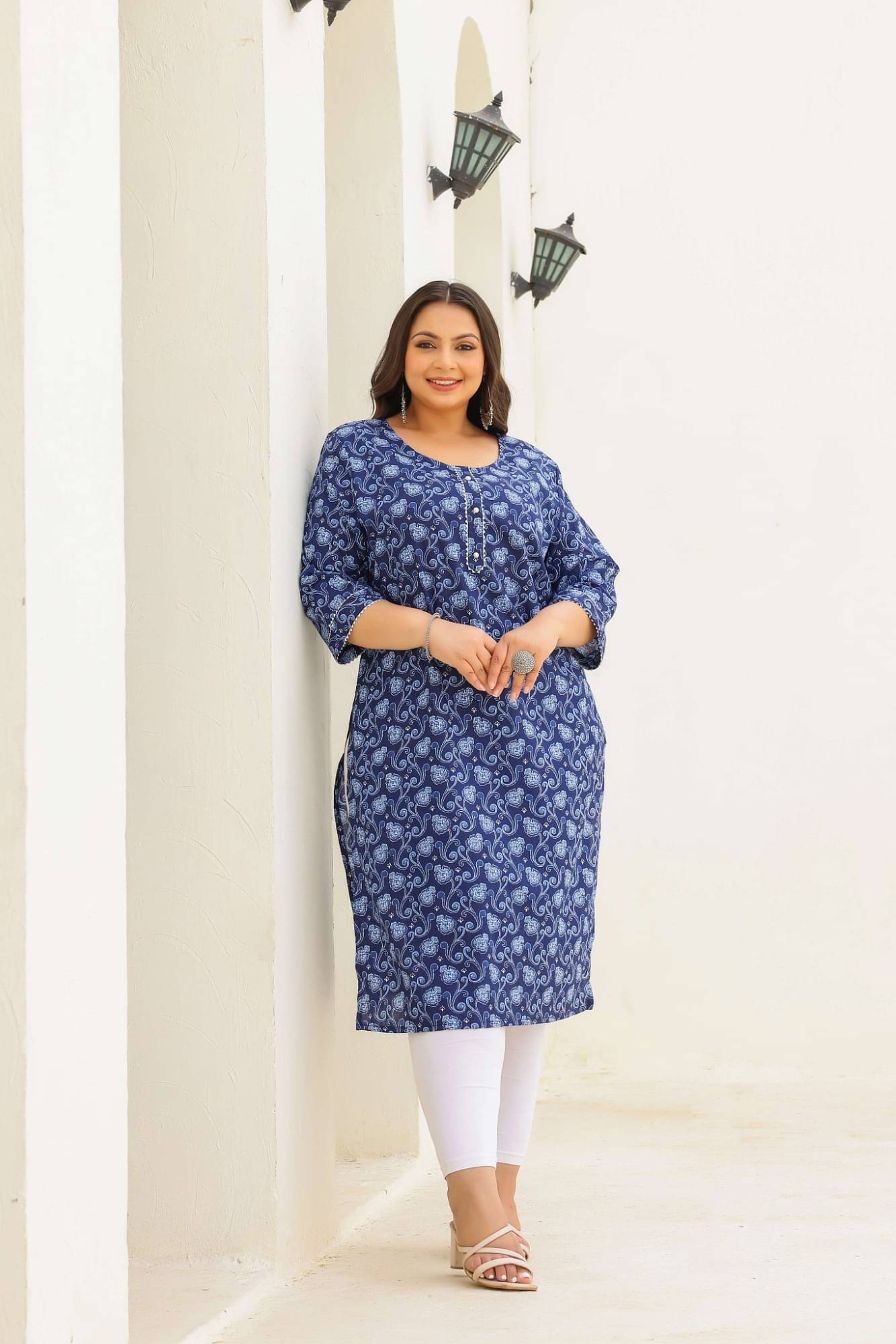 Flavia Creation Women Cotton Printed A-line Kurti ( Multicolor ) Flavia Creation Women Cotton Printed A-line Kurti ( Multicolor )