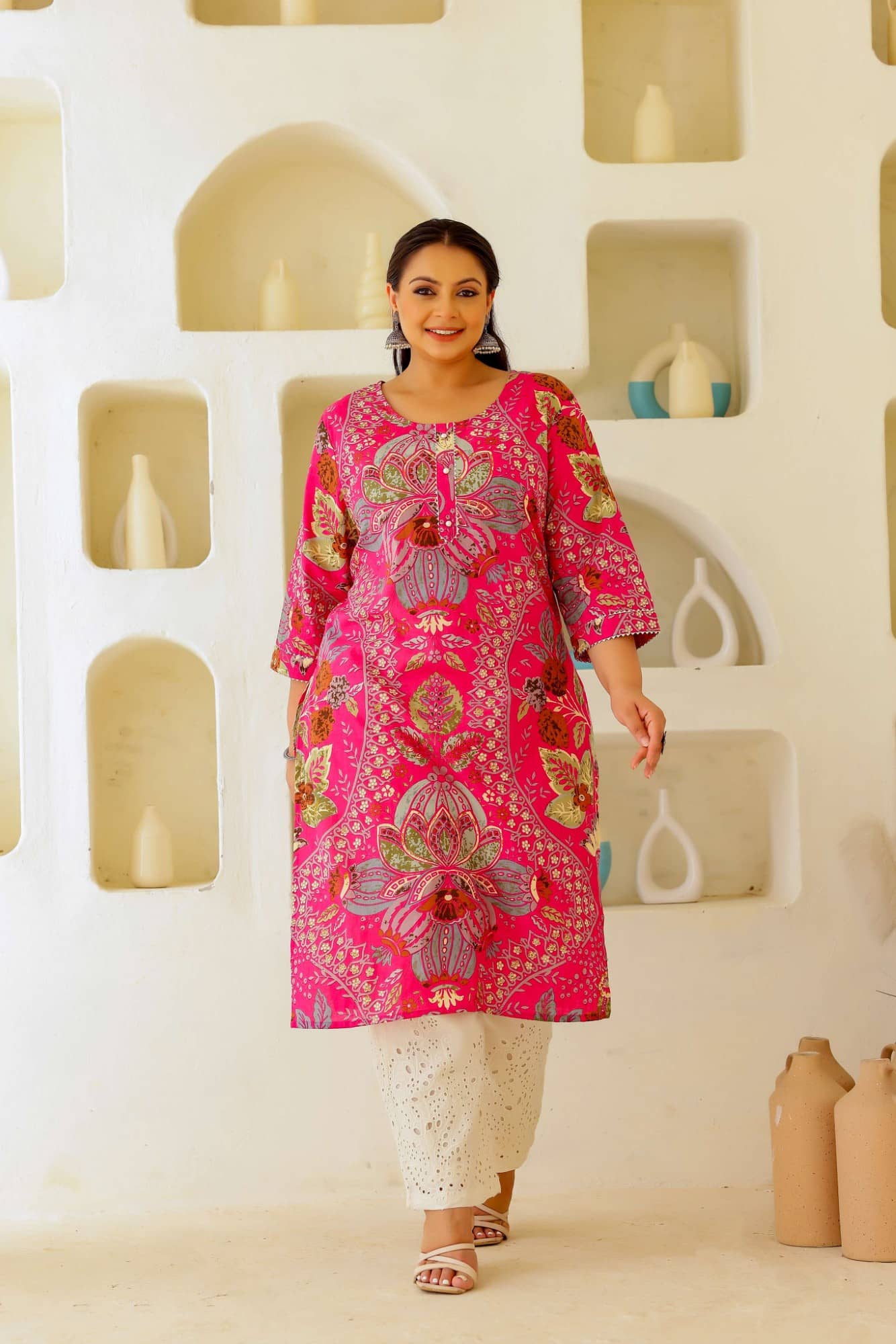 Flavia Creation Women Cotton Printed A-line Kurti ( Multicolor ) - Kurtis, Tunics | Buy online on ZillyBuy