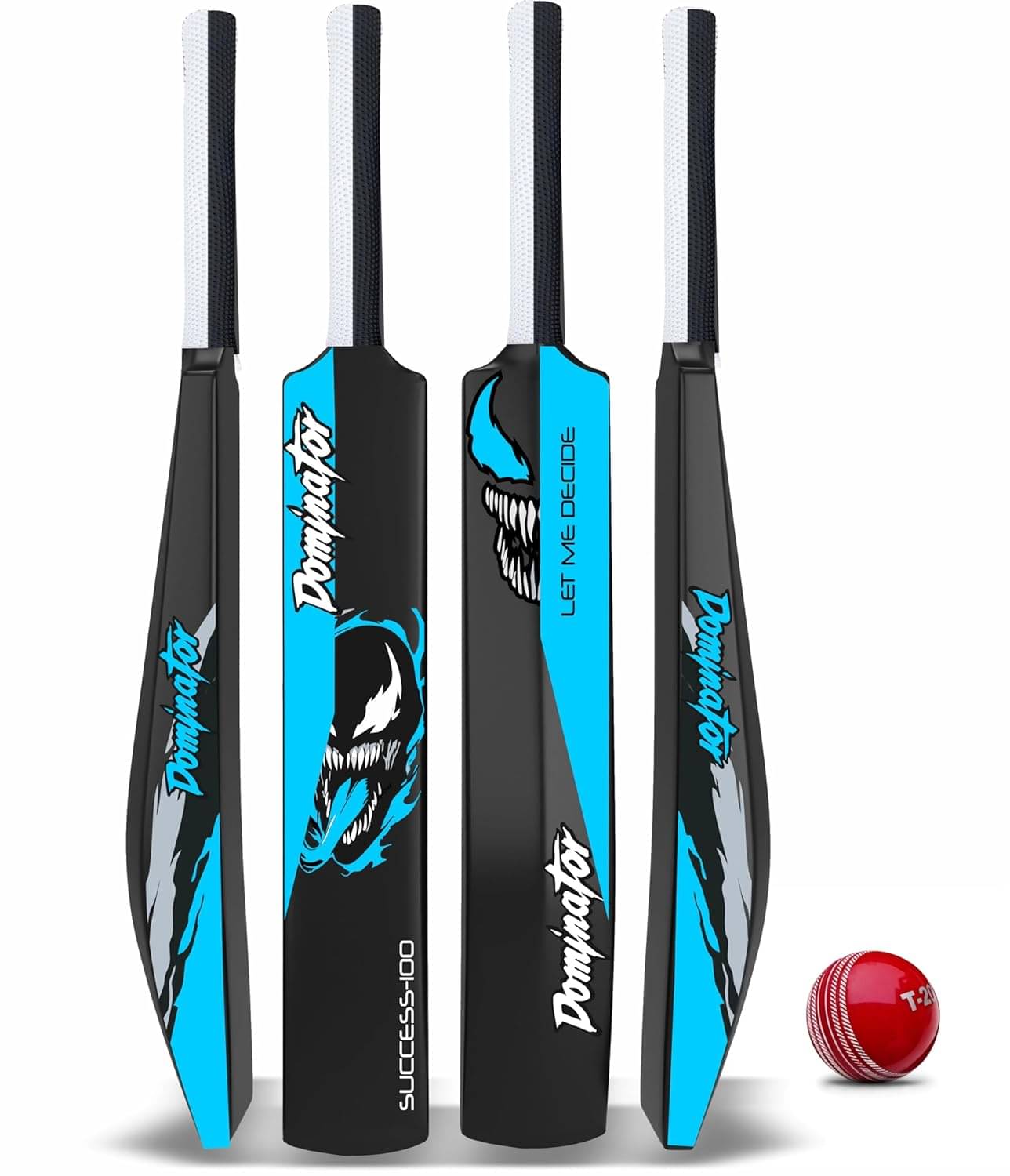     			Jaspo Dominator Venom Edition 34 Inches Plastic Cricket Bat+Ball Octopus Grip|Best for Practicing-Recommended to Play with Soft Rubber, Tennis/Wind Ball.