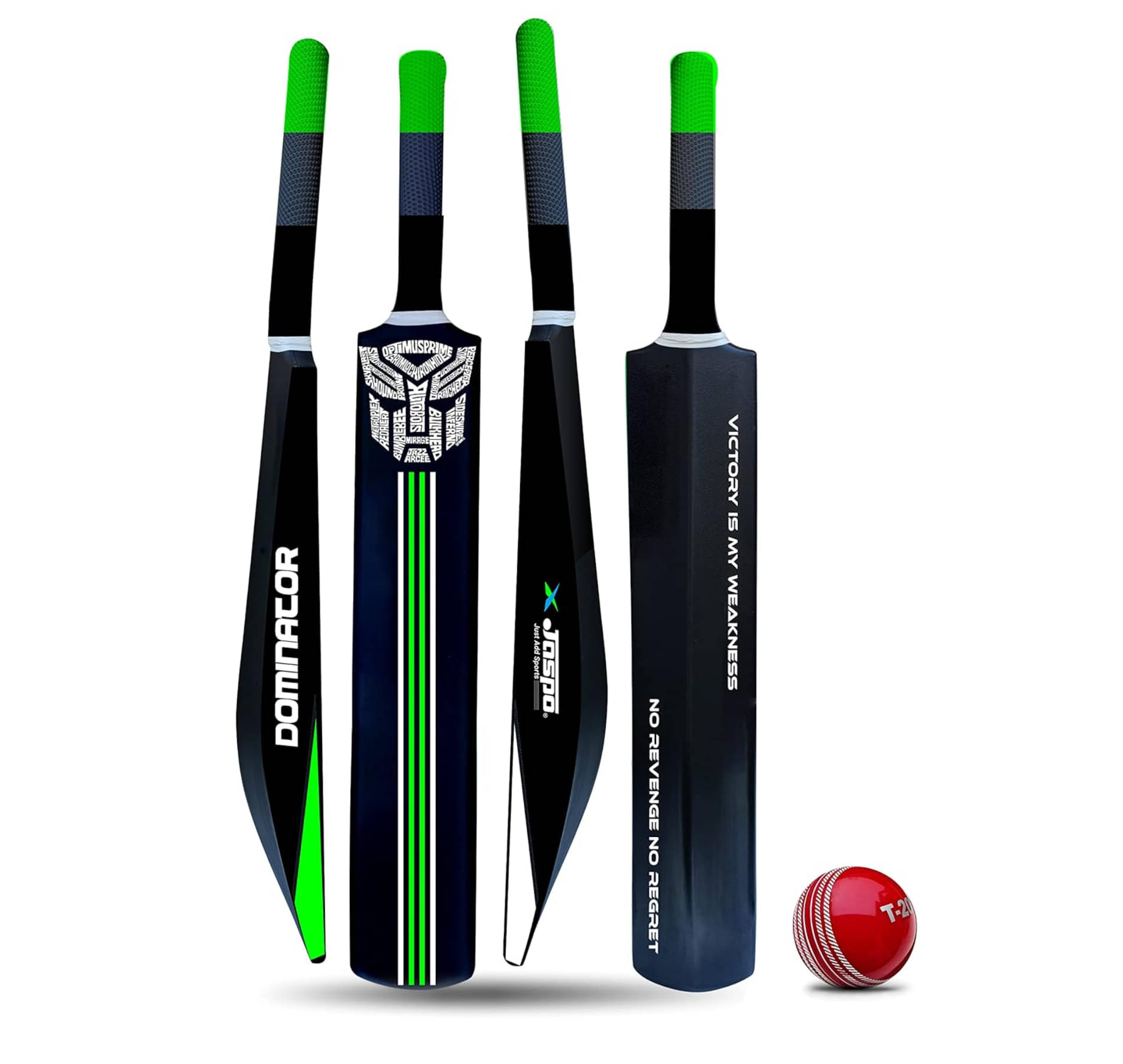     			Jaspo Dominator-X Senior Plastic Cricket Full Size Bat (34 X 4.5 Inch) for All Age Group with Soft Cricket Ball (Dominator-Bat)