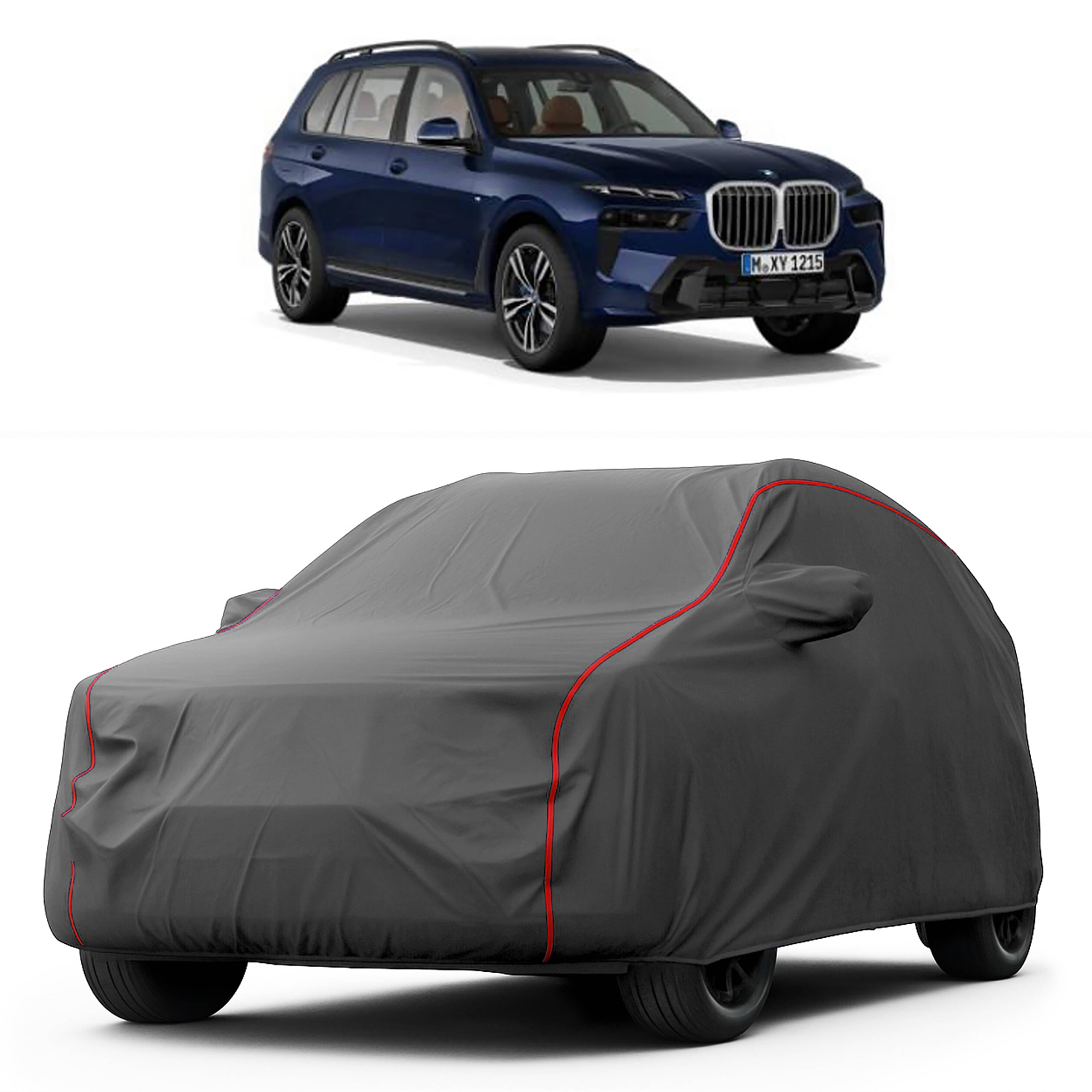     			MADAFIYA Car Body Cover for Bmw All Car Models With Mirror Pocket ( Pack of 1 ) , Grey