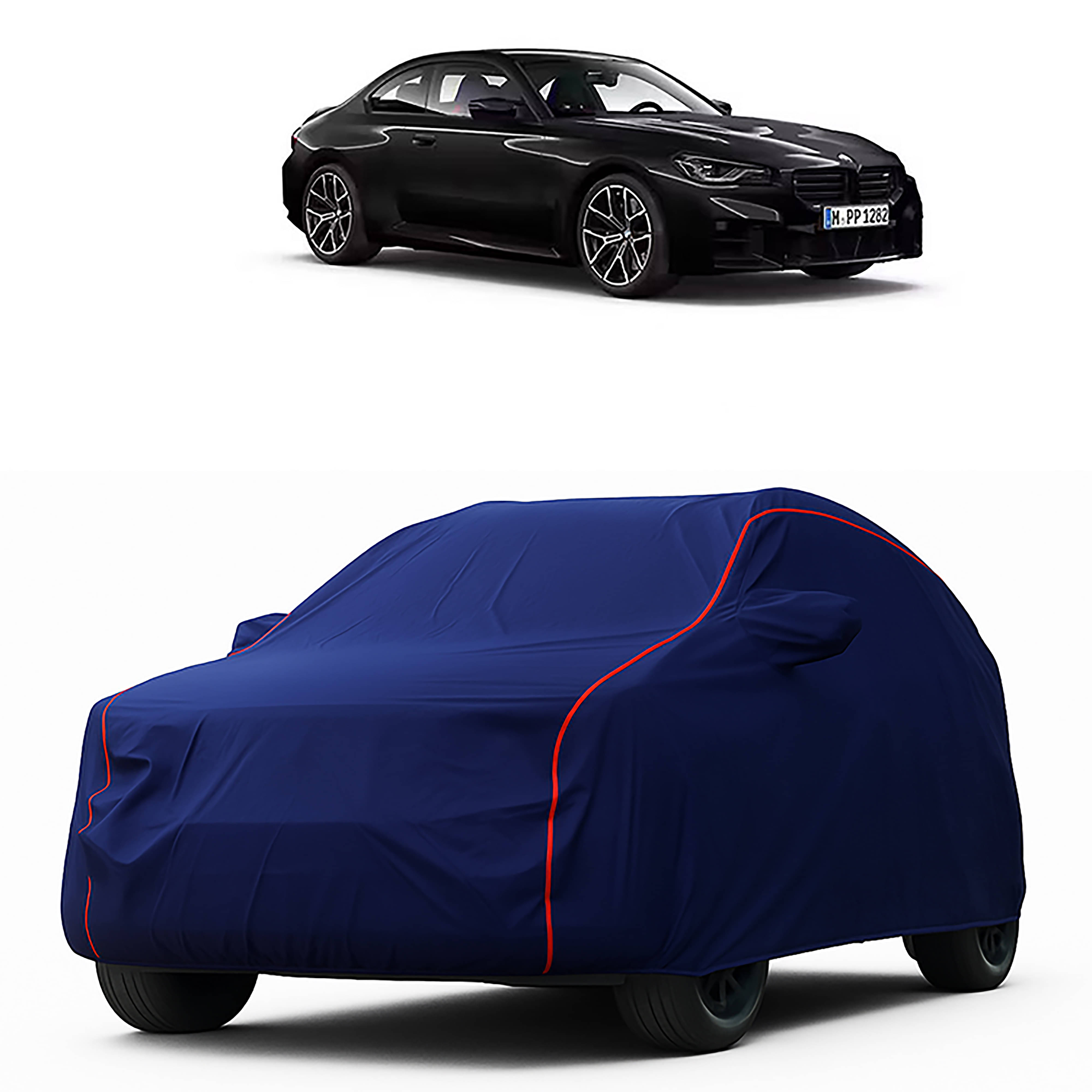     			MADAFIYA Car Body Cover for Bmw All Car Models With Mirror Pocket ( Pack of 1 ) , Blue